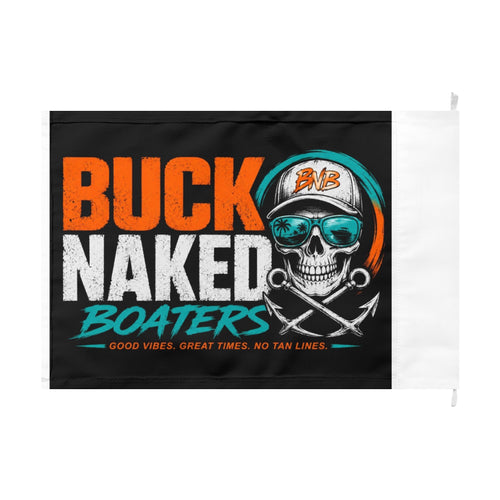 Boat Flag — "No Tan Lines" Double-Sided Boating Flag for Freedom-Loving Boaters