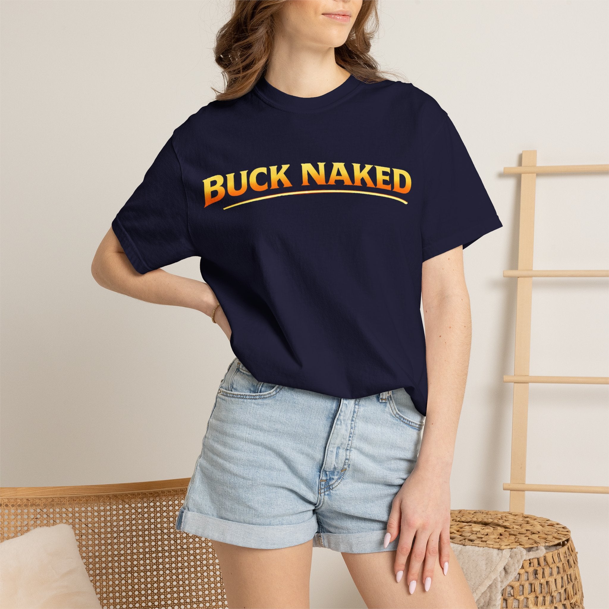 Buck Naked Floaters Kayak T-Shirt — “Paddle Me Hard” Graphic Tee