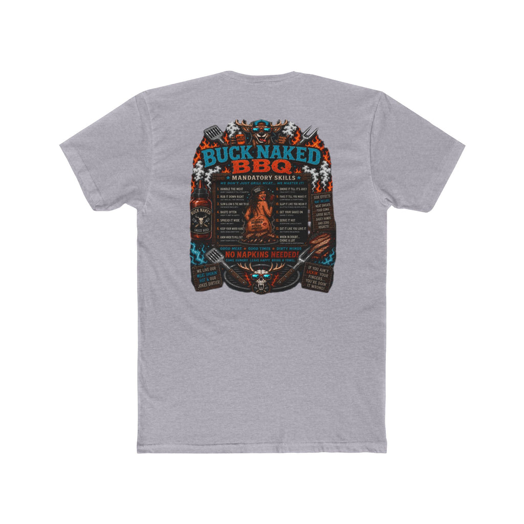 Buck naked BBQ Unisex Cotton Crew Tee