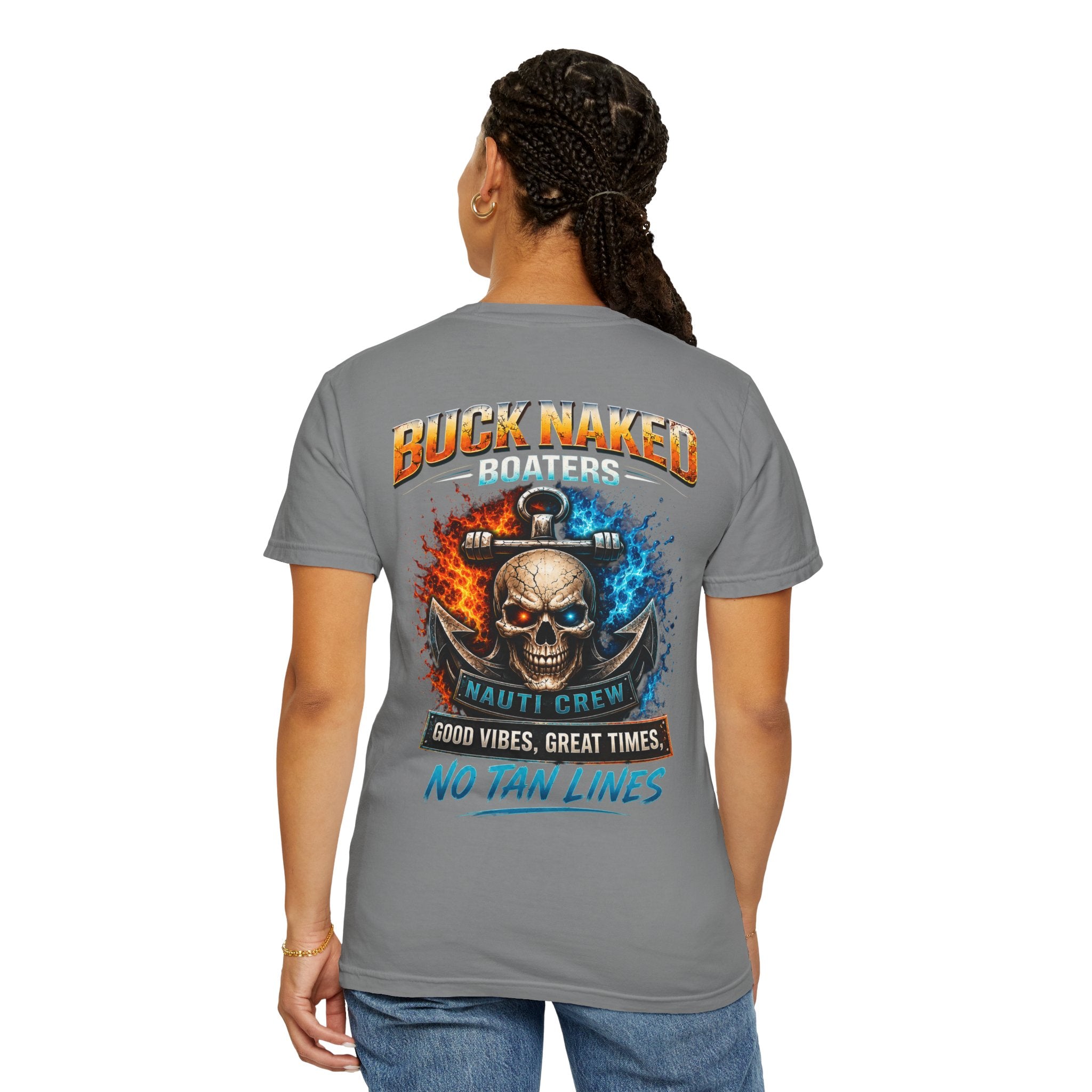 Buck Naked Skull T-Shirt — No Tan Lines Graphic Tee