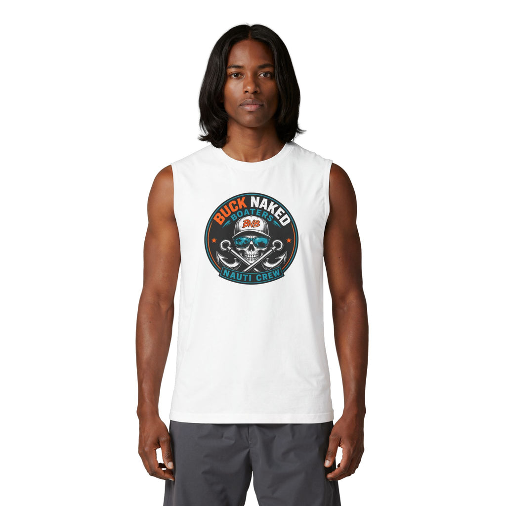 Unisex Jersey Muscle Tank classic nauti skull logo 25