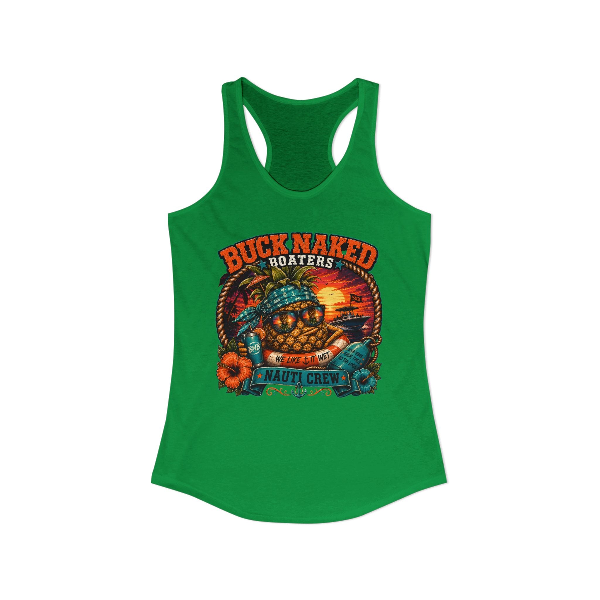 Women's  floating pineapple Racerback Tank