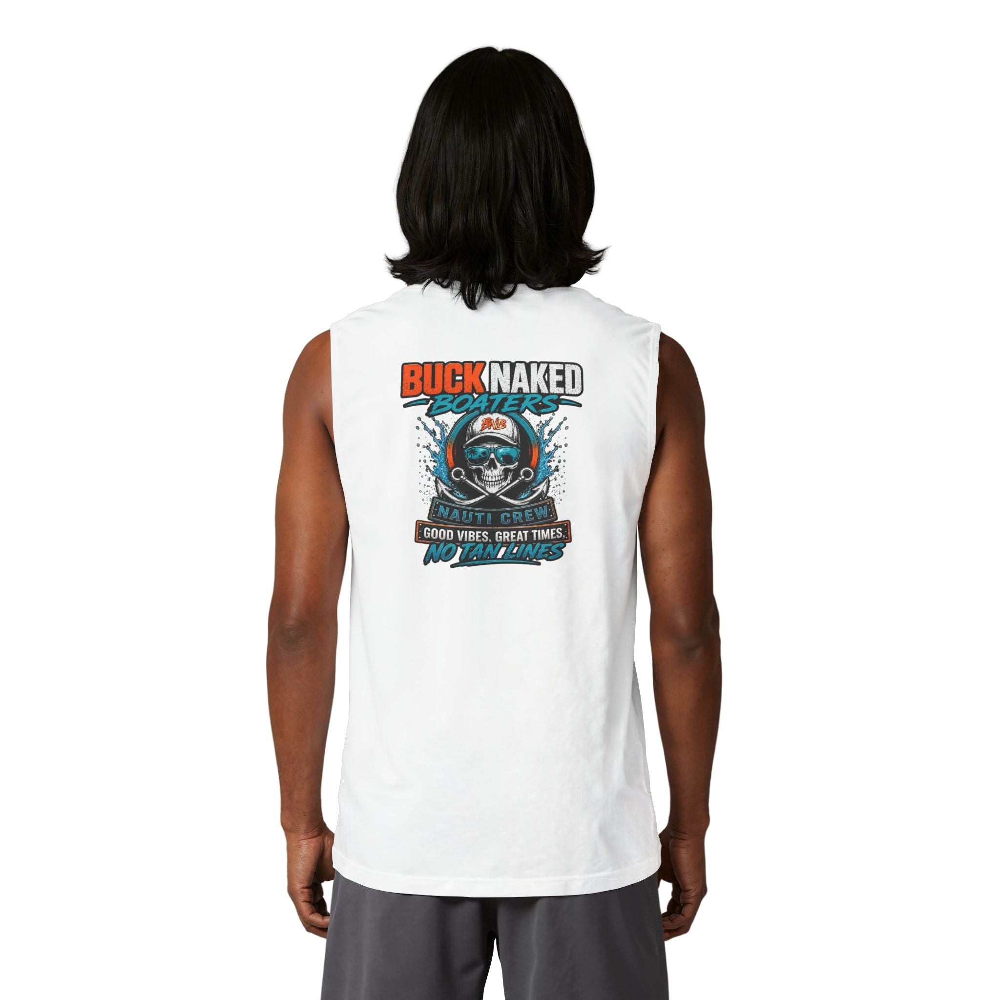 Unisex Jersey Muscle Tank classic nauti skull logo 25