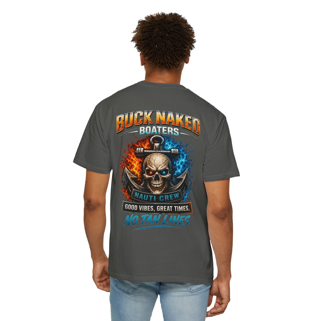 Buck Naked Skull T-Shirt — No Tan Lines Graphic Tee