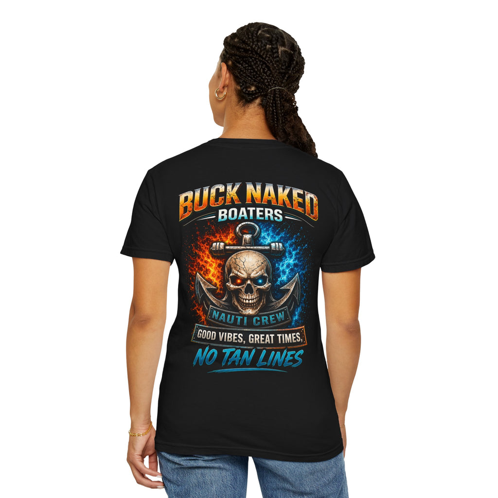 Buck Naked Skull T-Shirt — No Tan Lines Graphic Tee