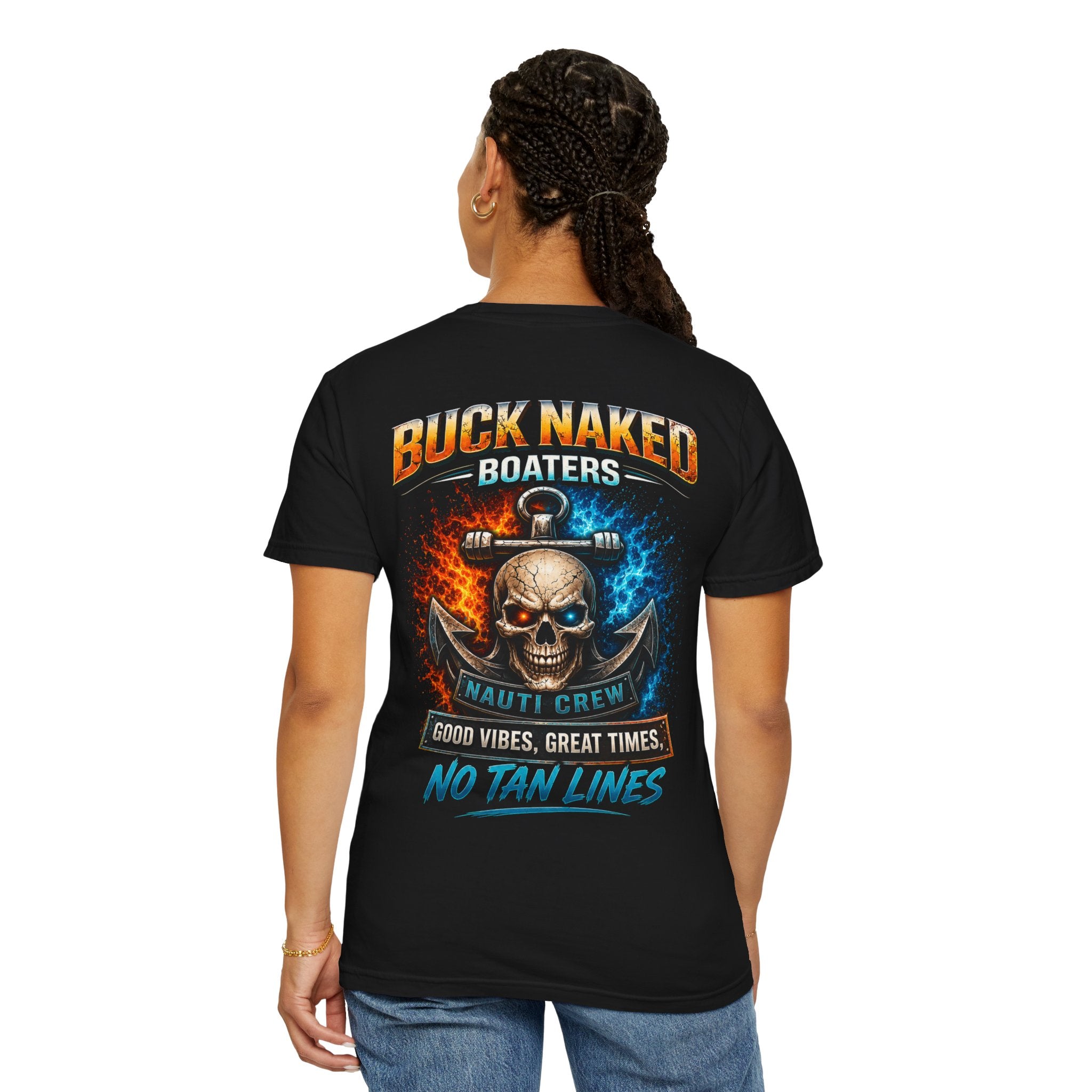 Buck Naked Skull T-Shirt — No Tan Lines Graphic Tee