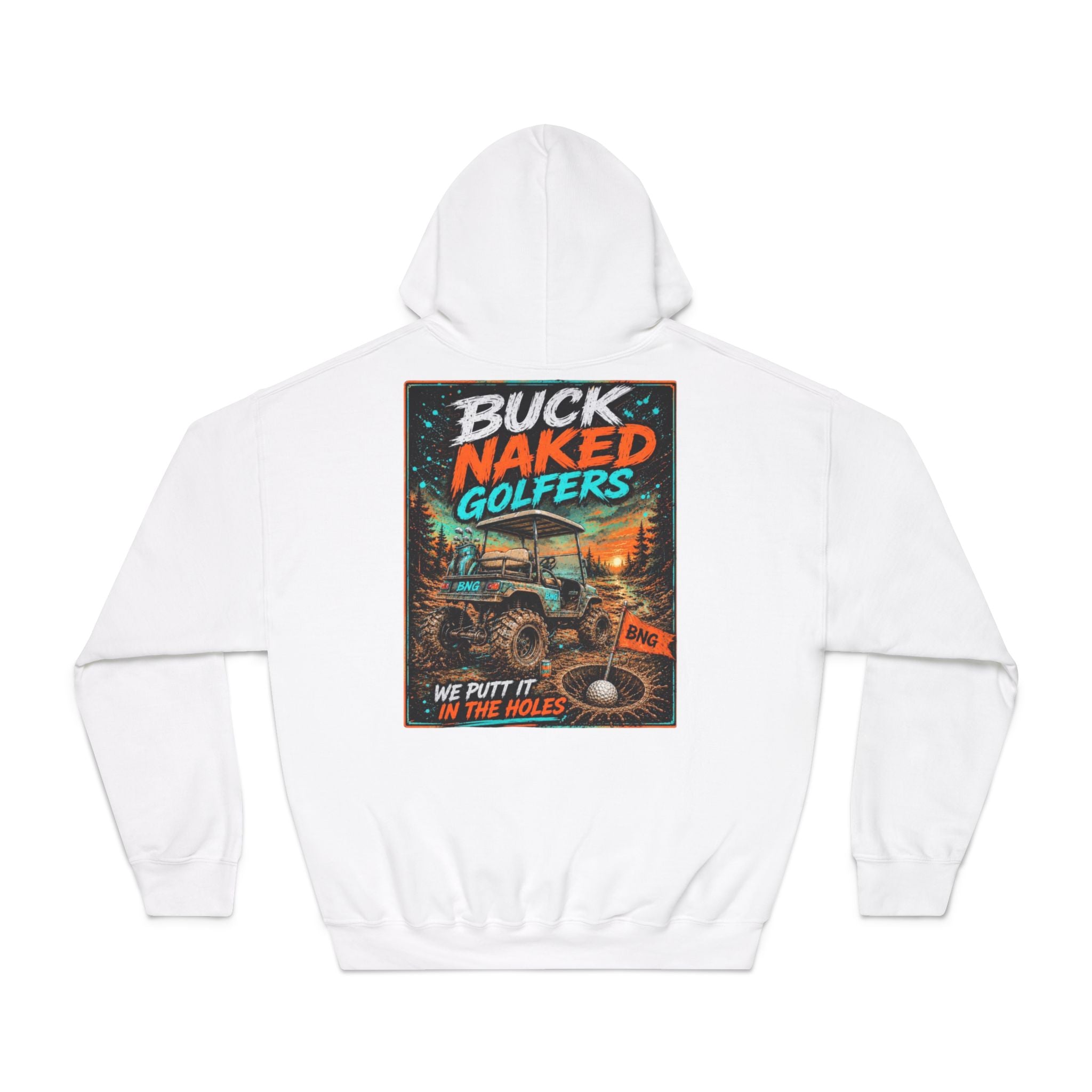 Unisex DryBlend® Buck Naked Golfers Hooded Sweatshirt