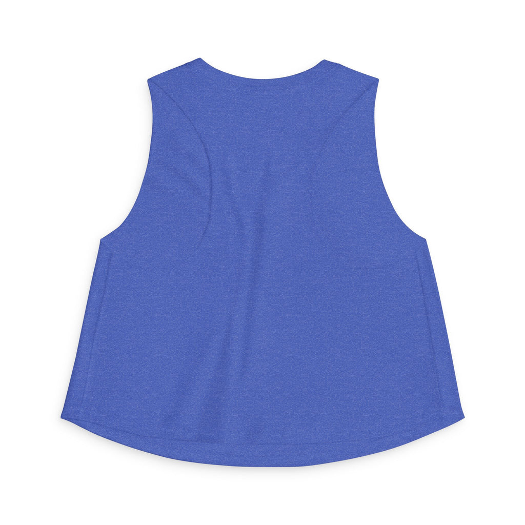Women's Crop Tank Top — "Buck Naked Boaters" Skull Boating Graphic