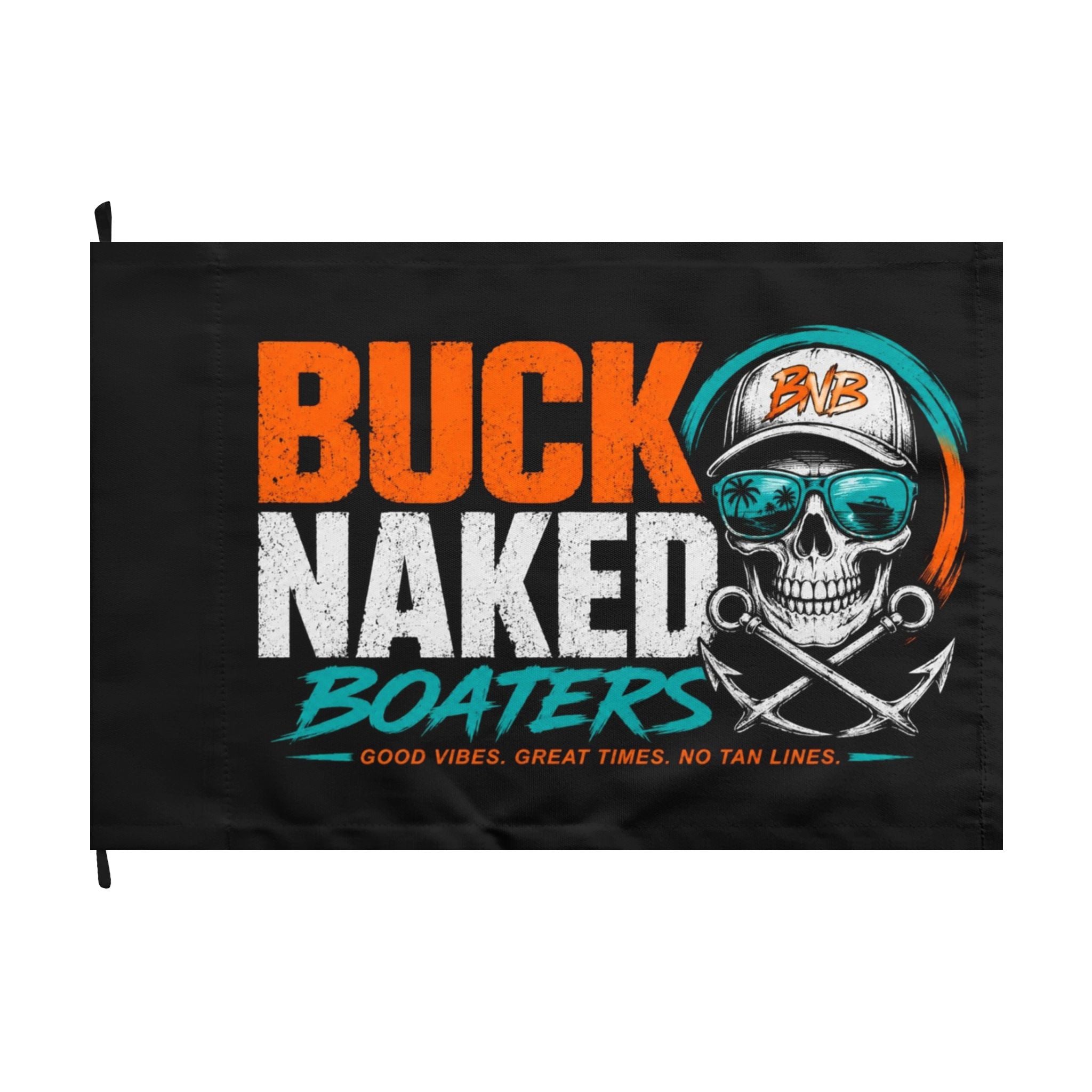 No Tan Lines" Double-Sided Boating Flag for buck naked boaters