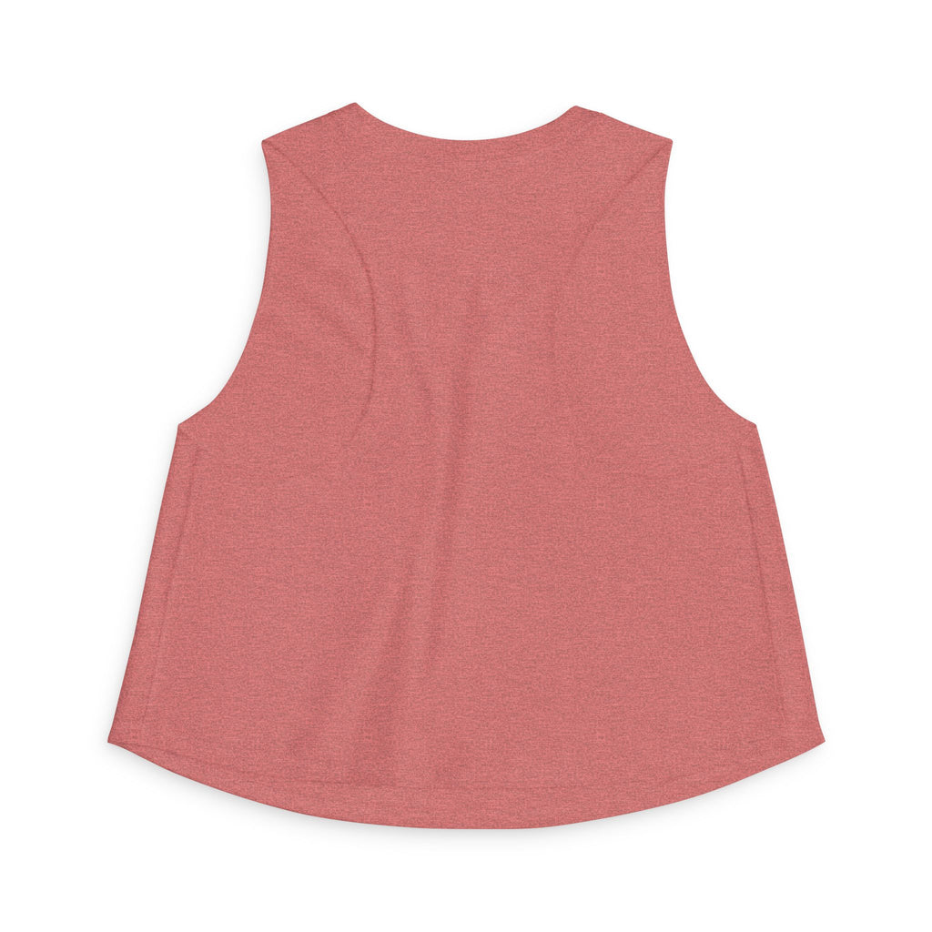 Women's Crop Tank Top — "Buck Naked Boaters" Skull Boating Graphic