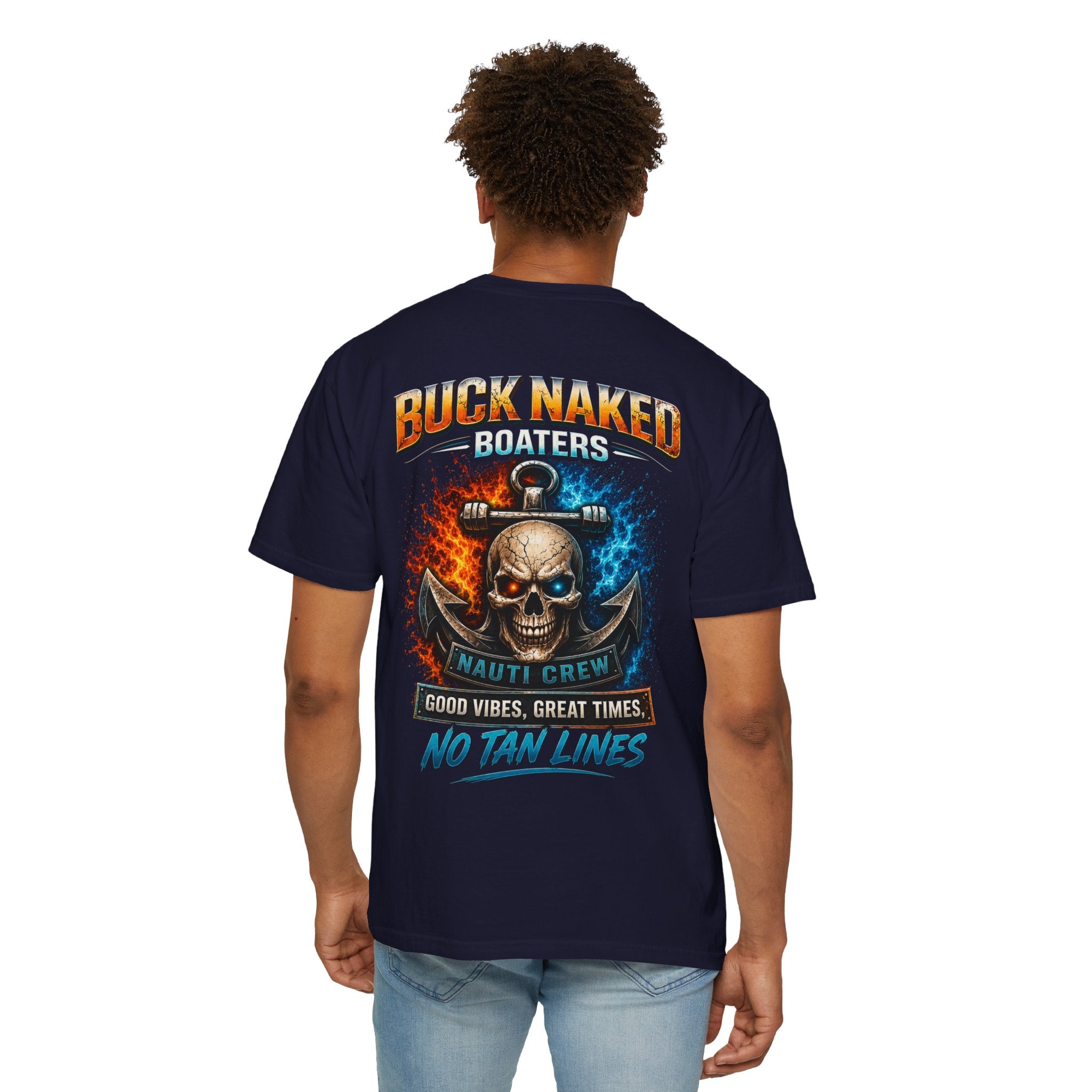 Buck Naked Skull T-Shirt — No Tan Lines Graphic Tee