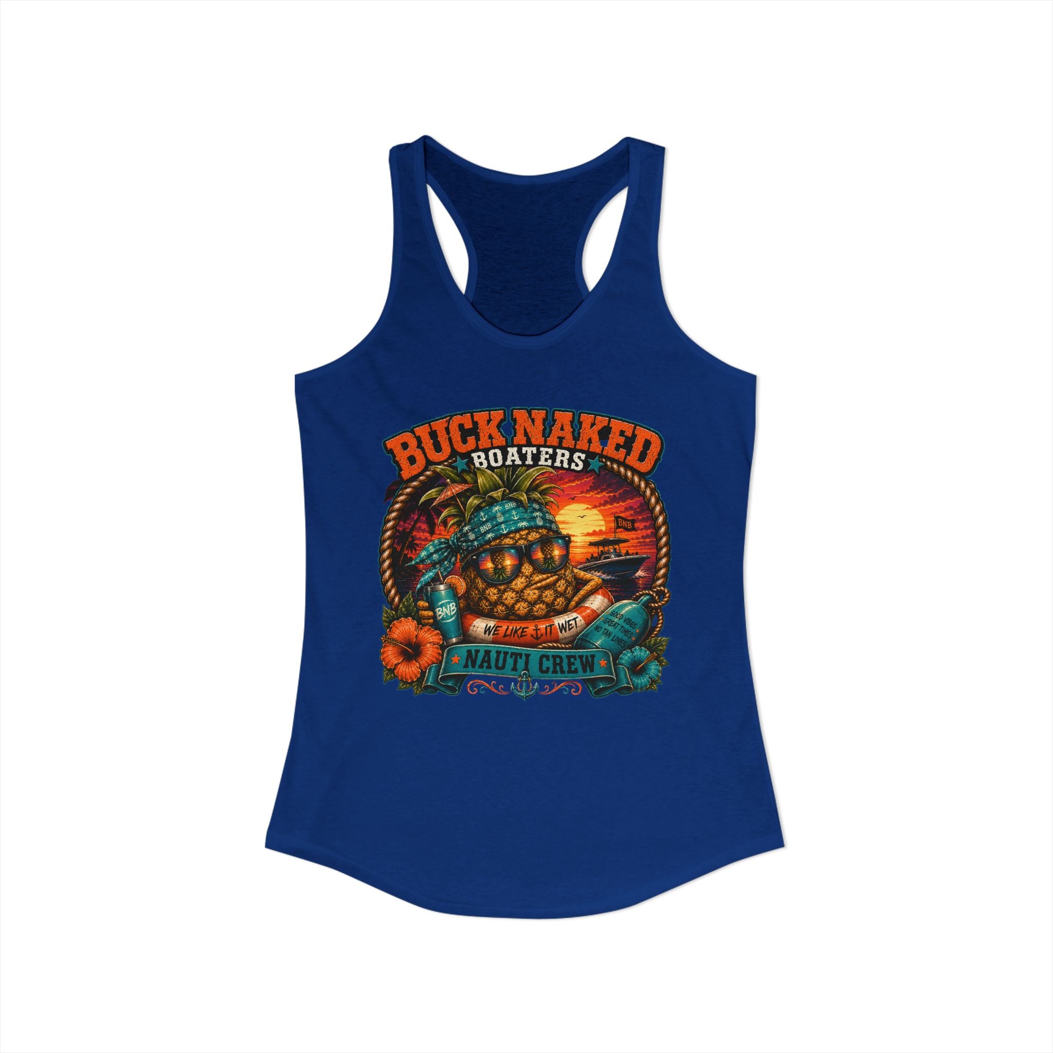 Women's  floating pineapple Racerback Tank