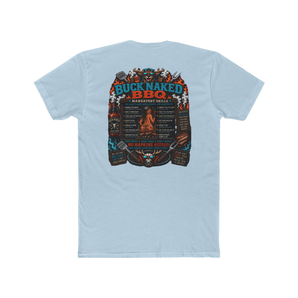 Buck naked BBQ Unisex Cotton Crew Tee