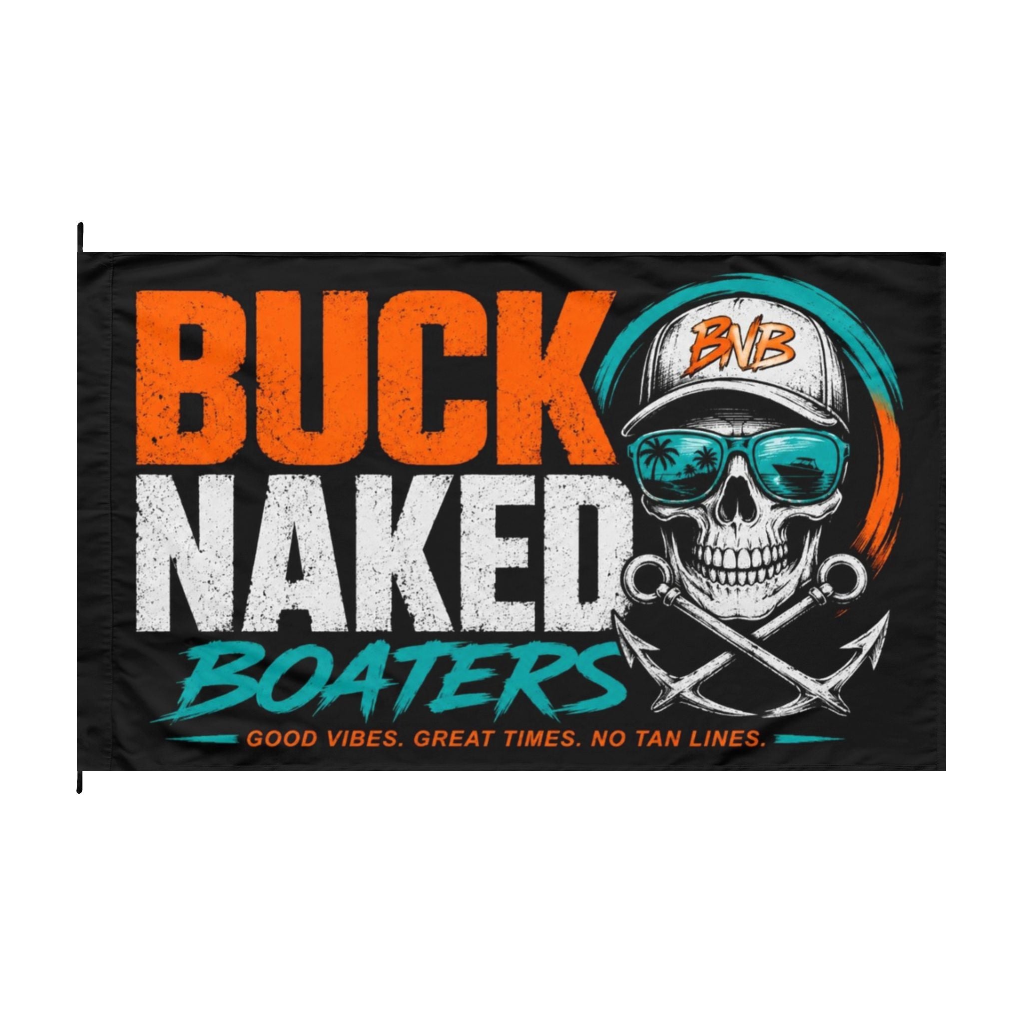 Buck Naked Boaters: No Tan Lines Double-Sided Flag