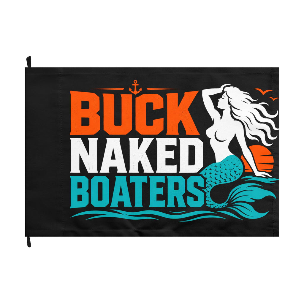 Buck Naked Boaters mermaid  Double-Sided Boating Flag for Freedom-Loving Boaters