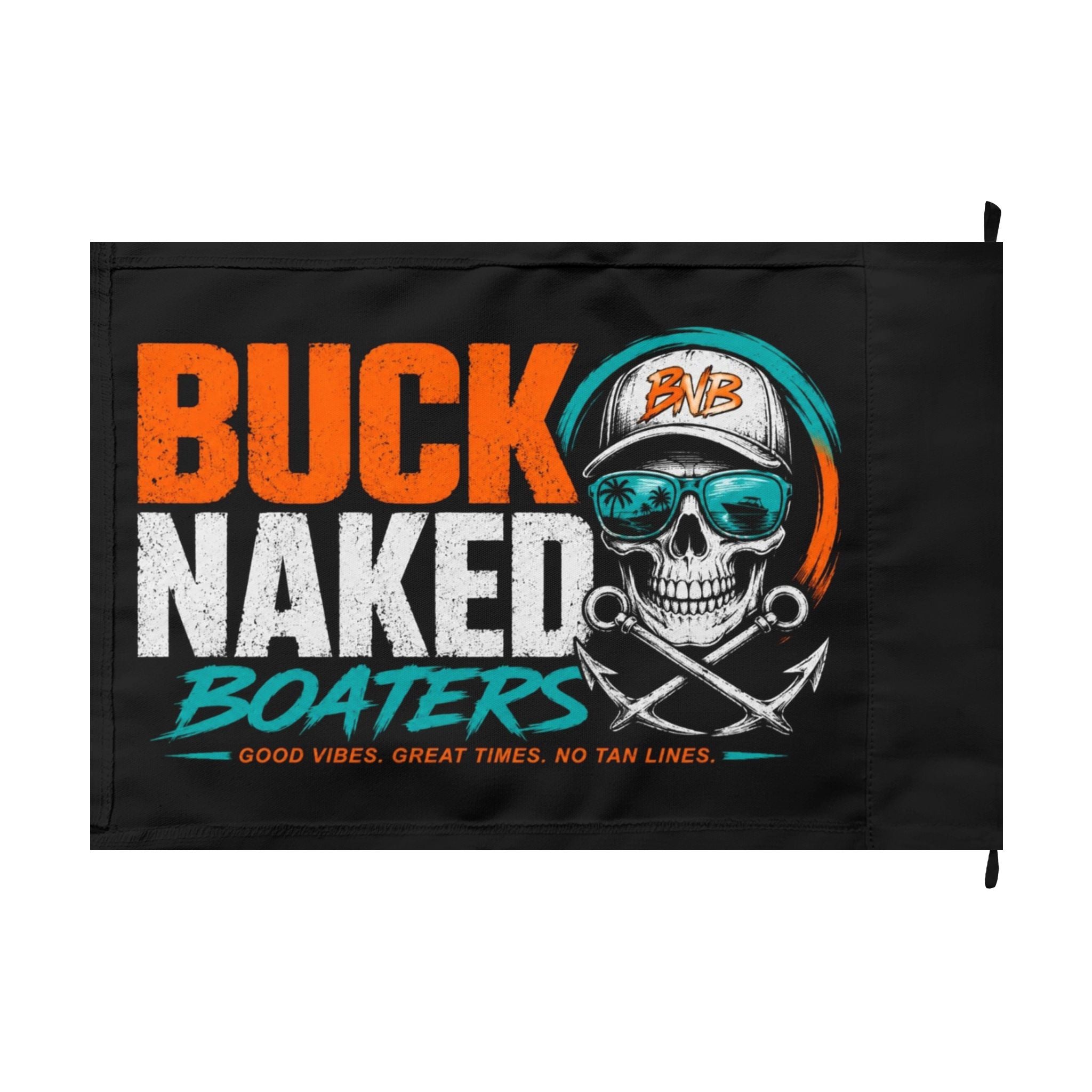 No Tan Lines" Double-Sided Boating Flag for buck naked boaters