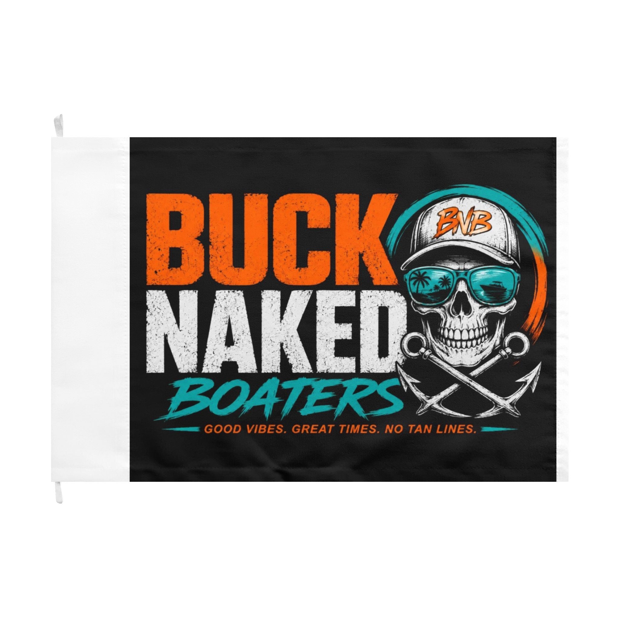 Boat Flag — "No Tan Lines" Double-Sided Boating Flag for Freedom-Loving Boaters