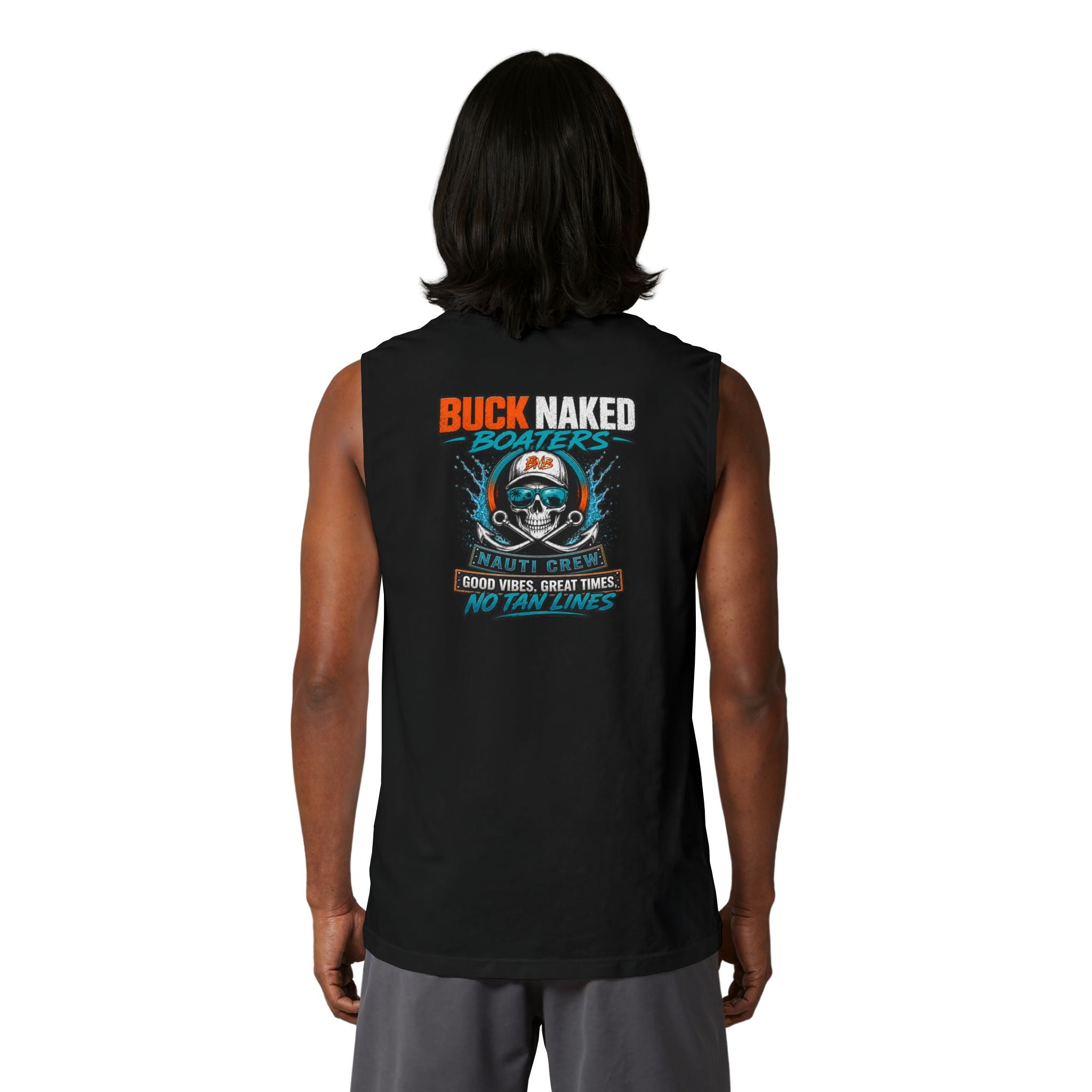 Unisex Jersey Muscle Tank classic nauti skull logo 25
