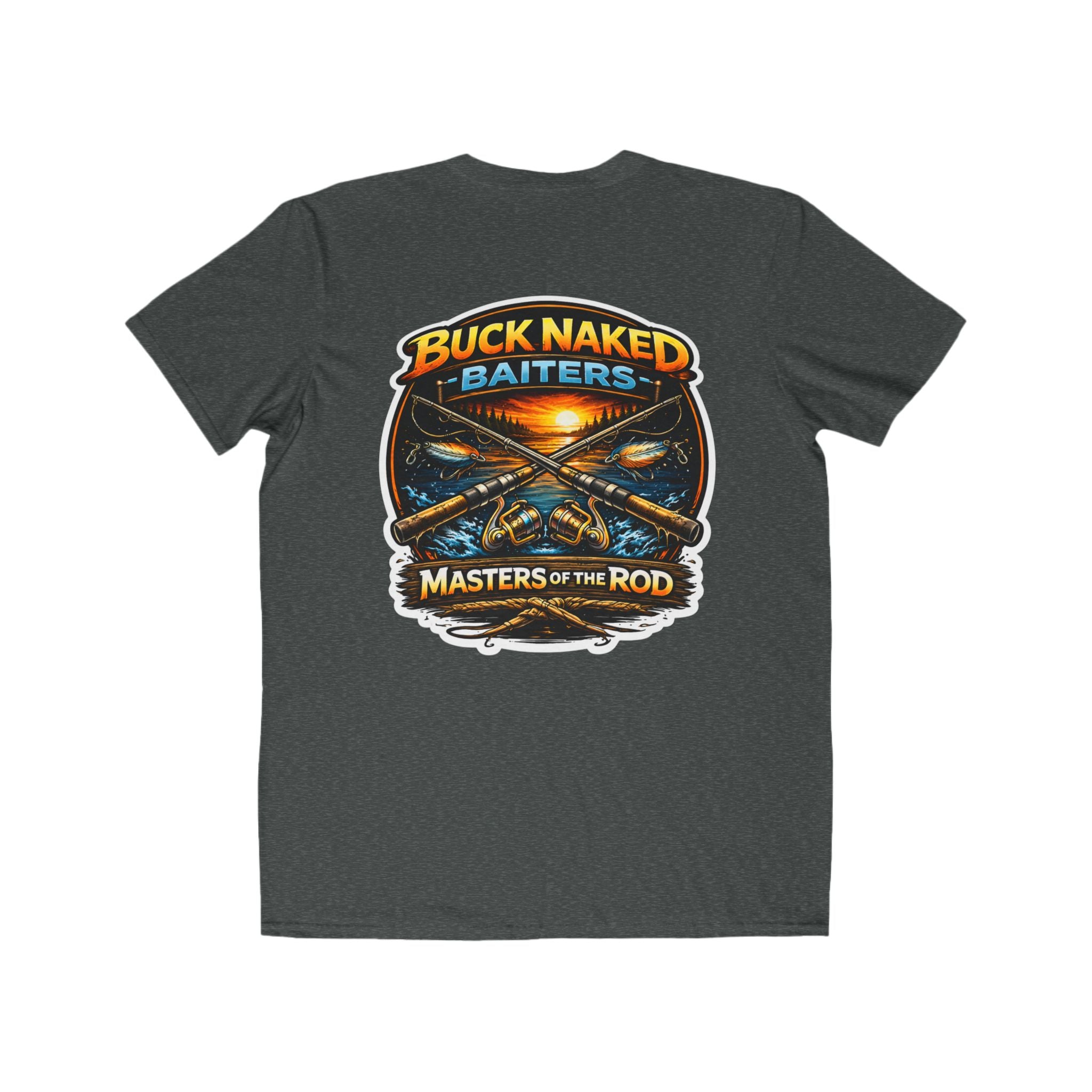 Buck Naked Fishing Tee — "Masters of the Rod" Men’s Graphic T-Shirt
