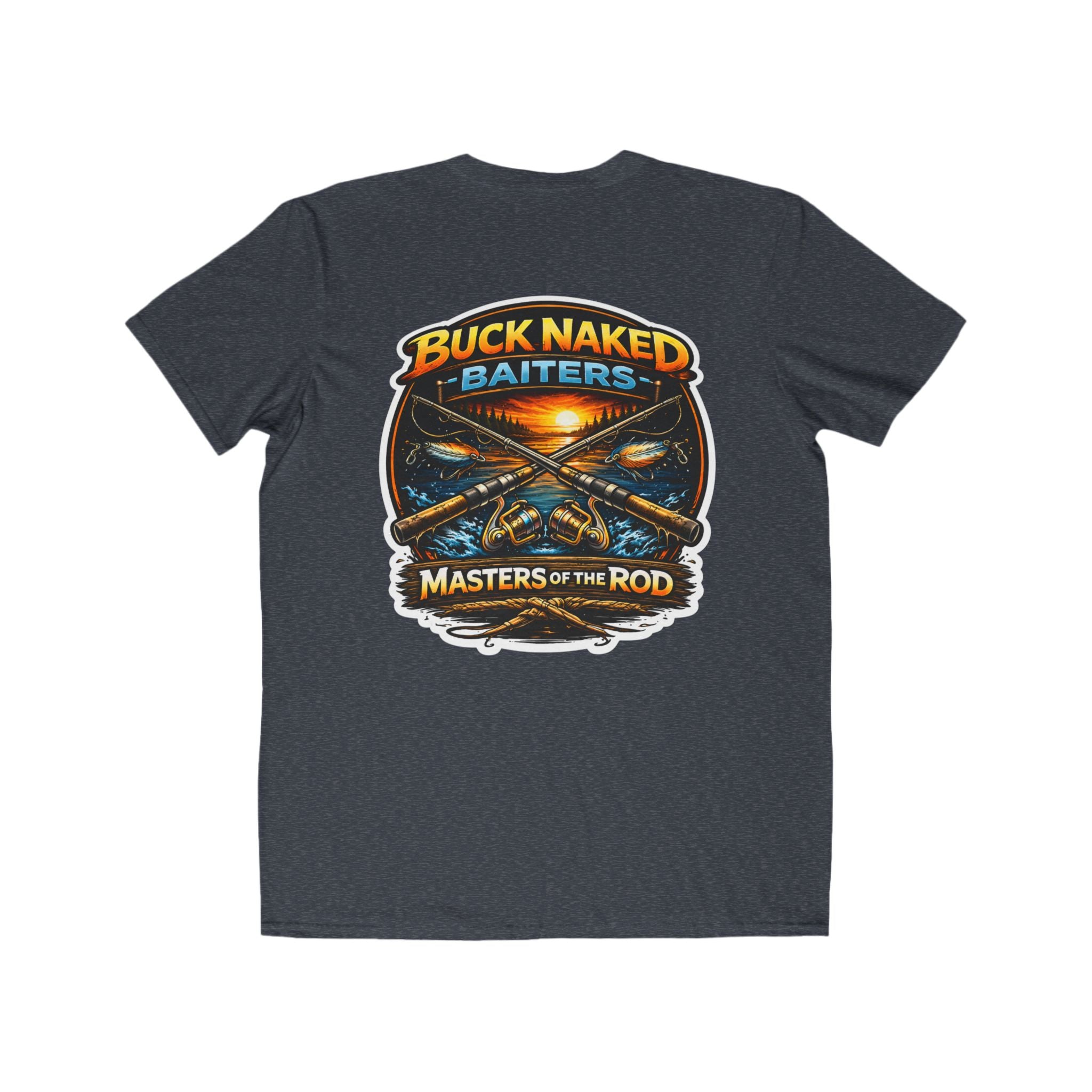 Buck Naked Fishing Tee — "Masters of the Rod" Men’s Graphic T-Shirt