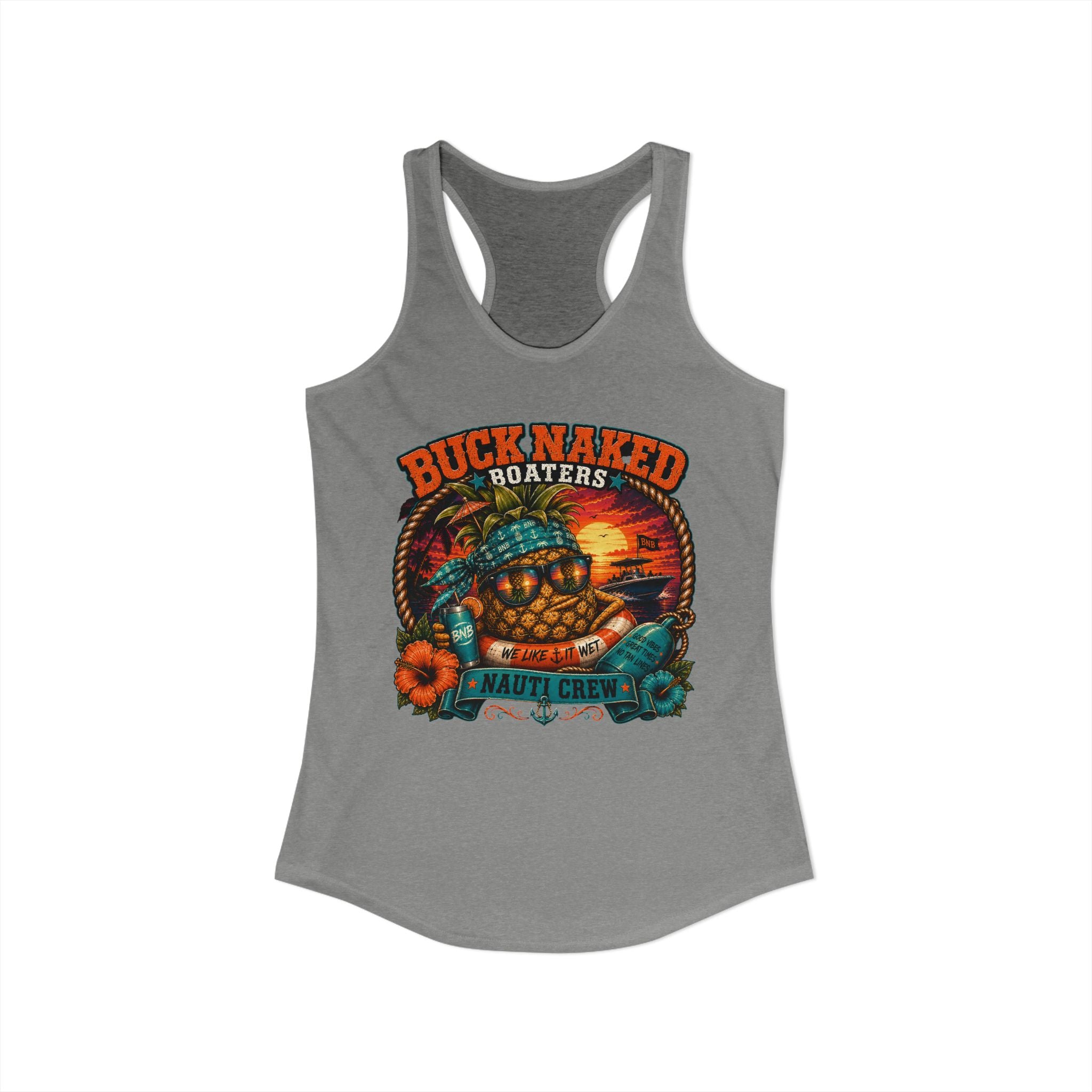 Women's  floating pineapple Racerback Tank