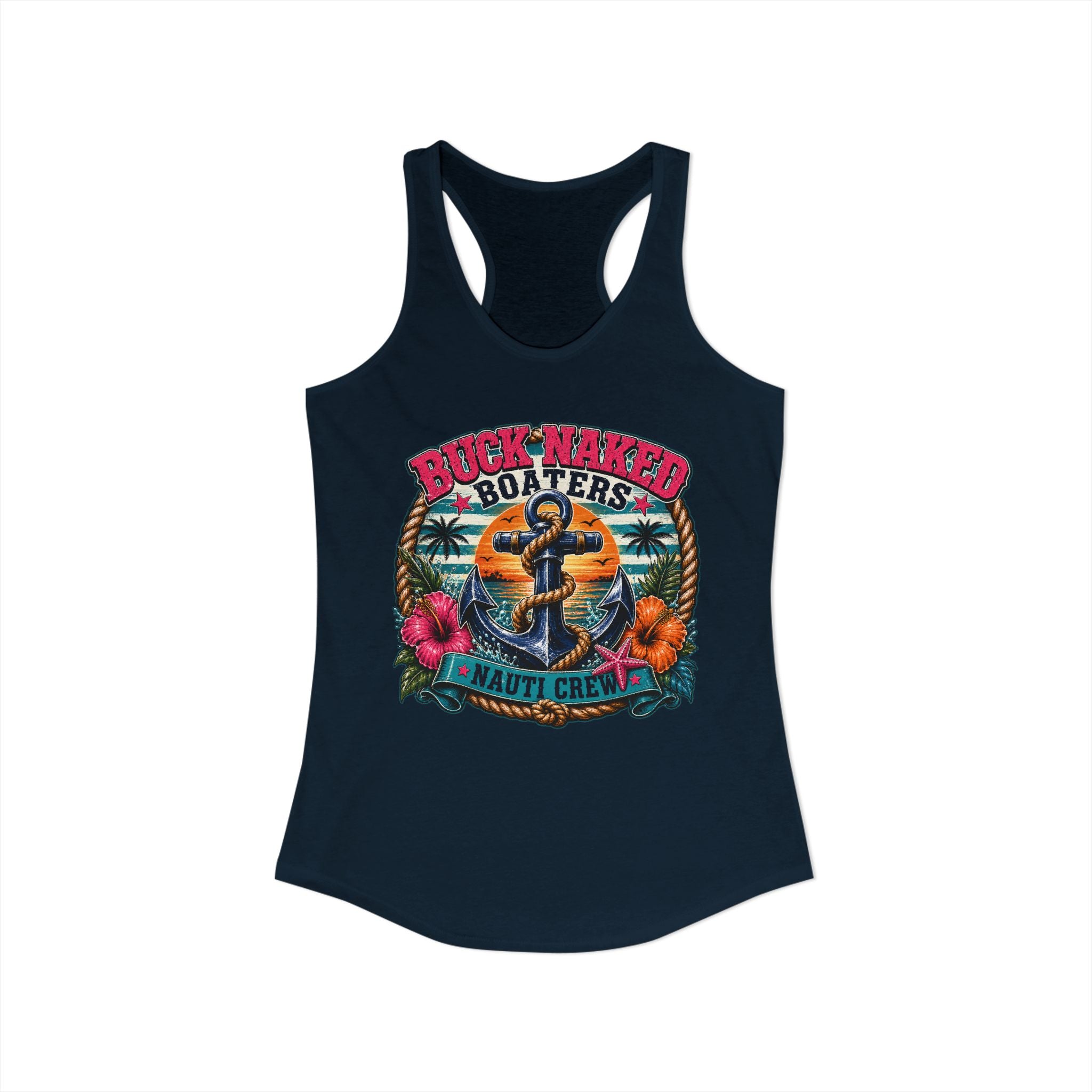 Women's anchor nauti crew Racerback Tank