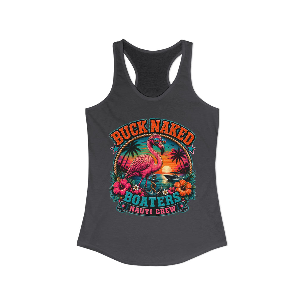 Women's flamingo nauti crew  Racerback Tank