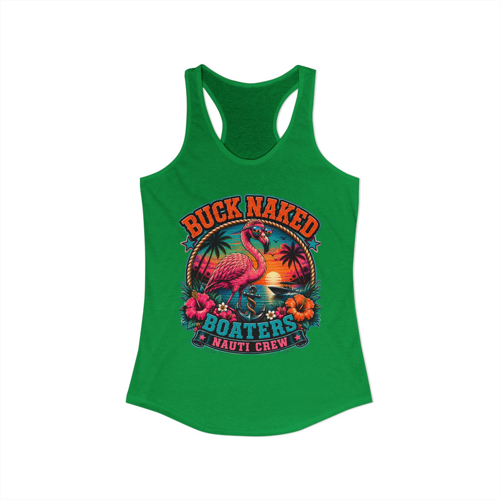 Women's flamingo nauti crew  Racerback Tank