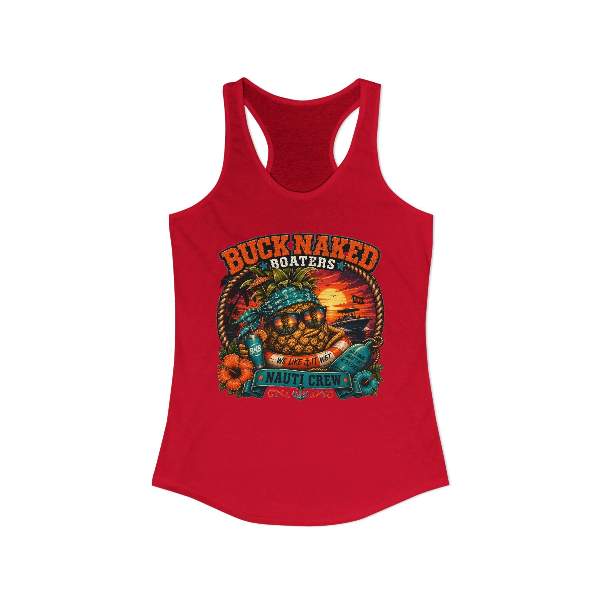 Women's  floating pineapple Racerback Tank