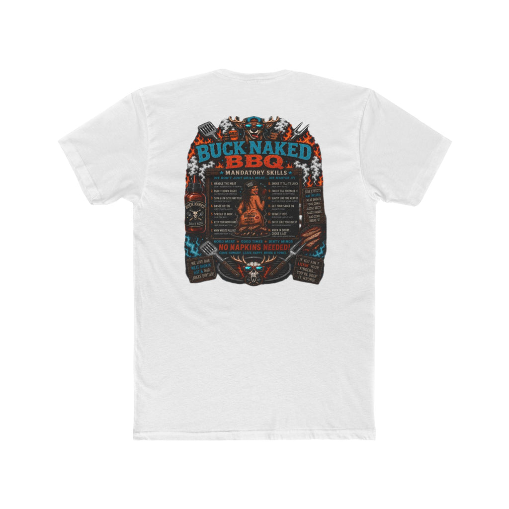 Buck naked BBQ Unisex Cotton Crew Tee