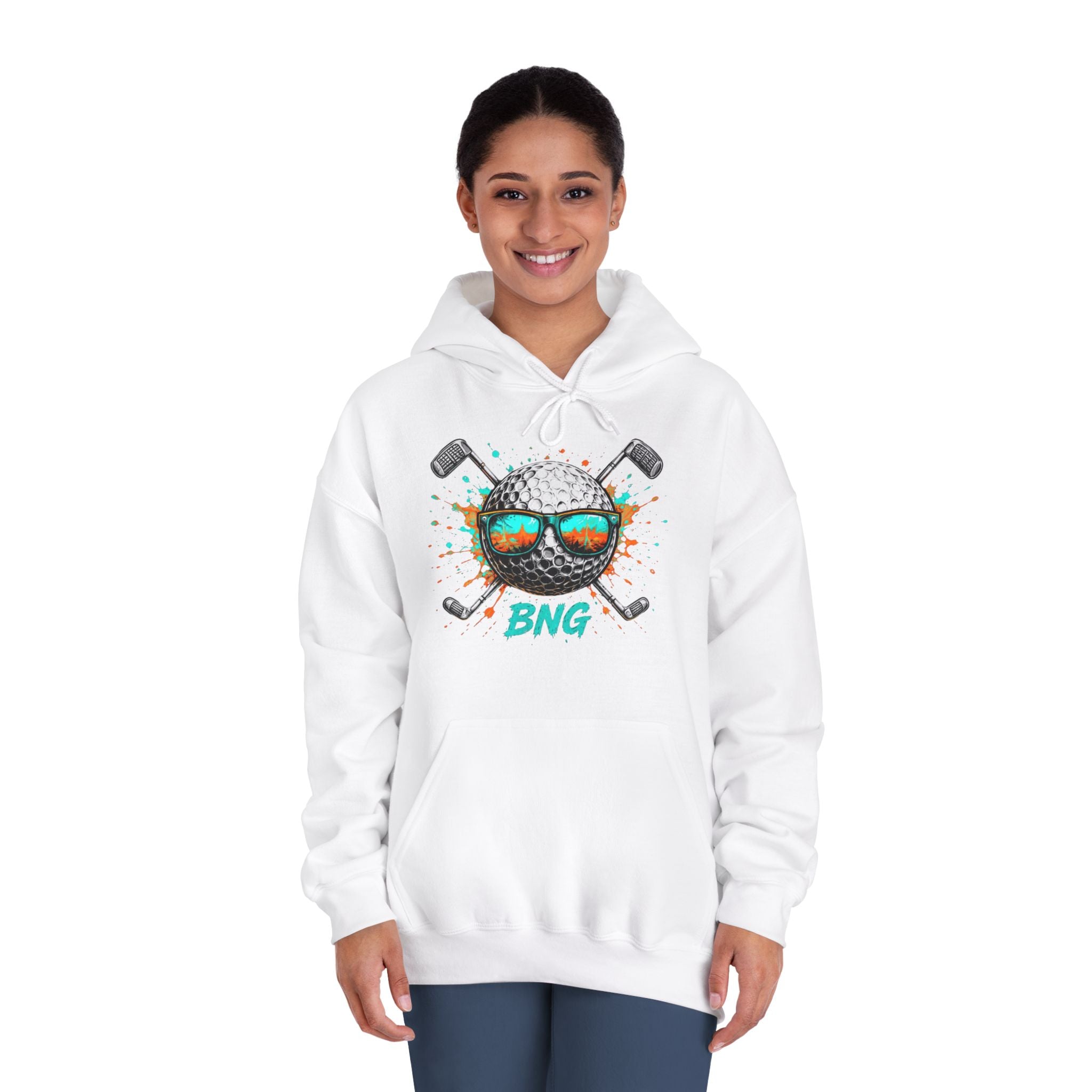 Unisex DryBlend® Buck Naked Golfers Hooded Sweatshirt