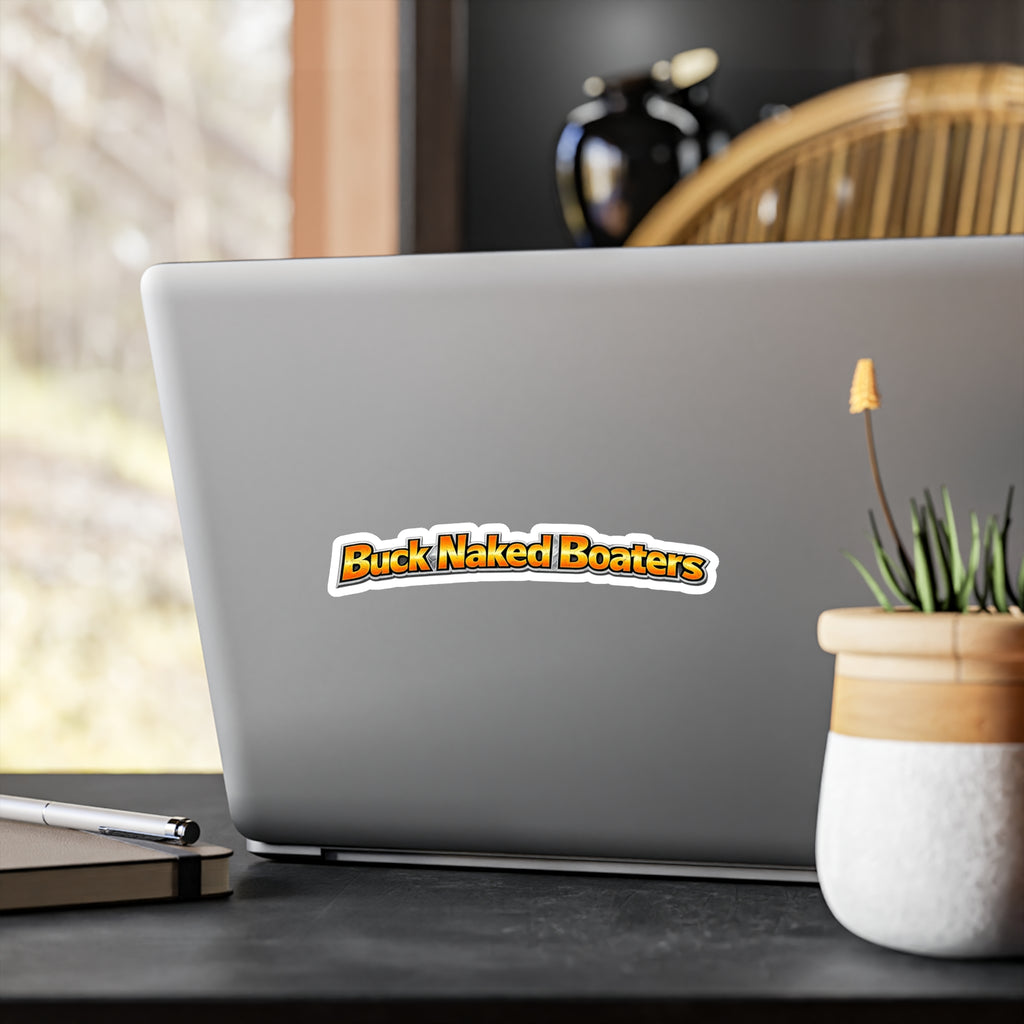 Vinyl Sticker — "Buck Naked Boaters" Kiss-Cut Decal