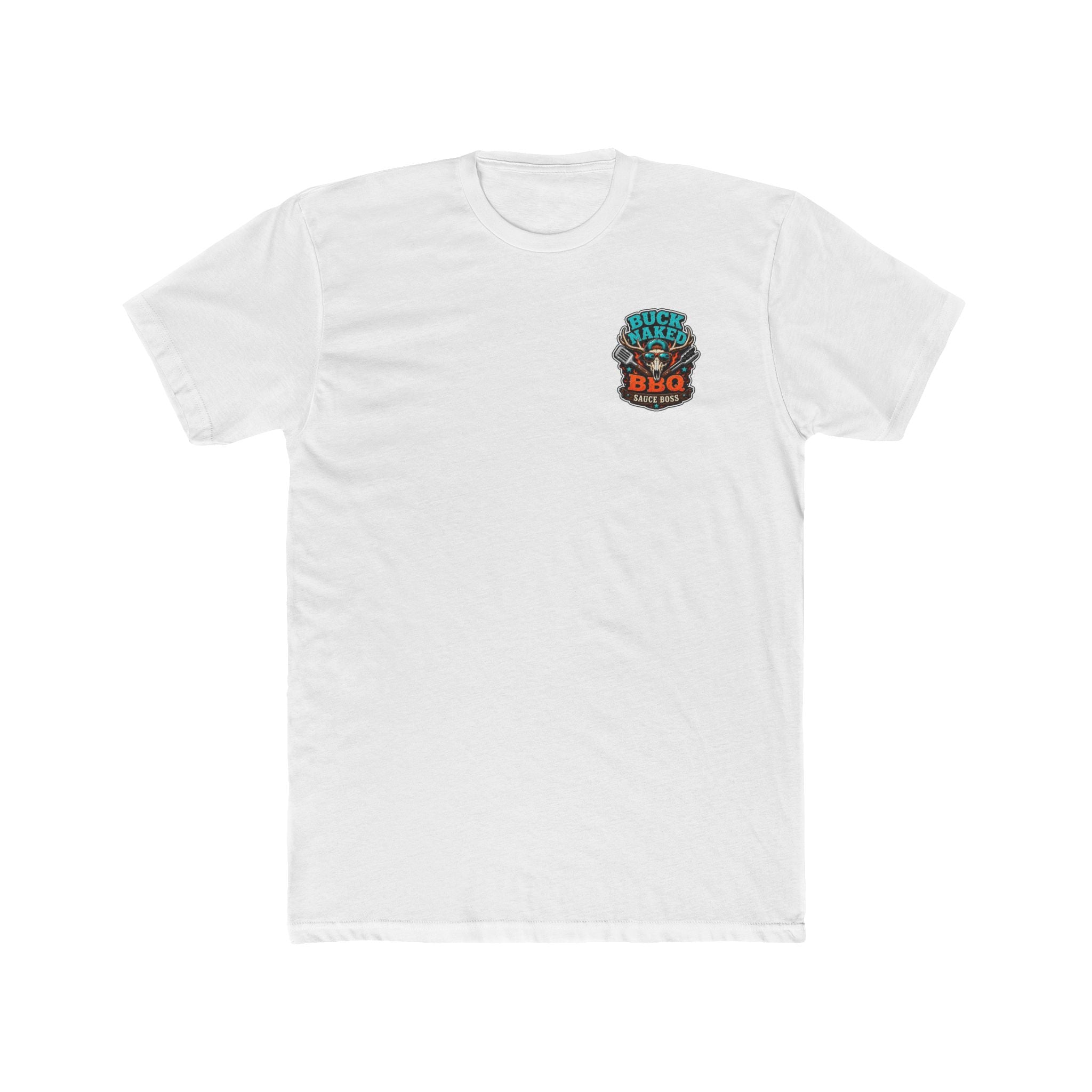 Buck naked BBQ Unisex Cotton Crew Tee
