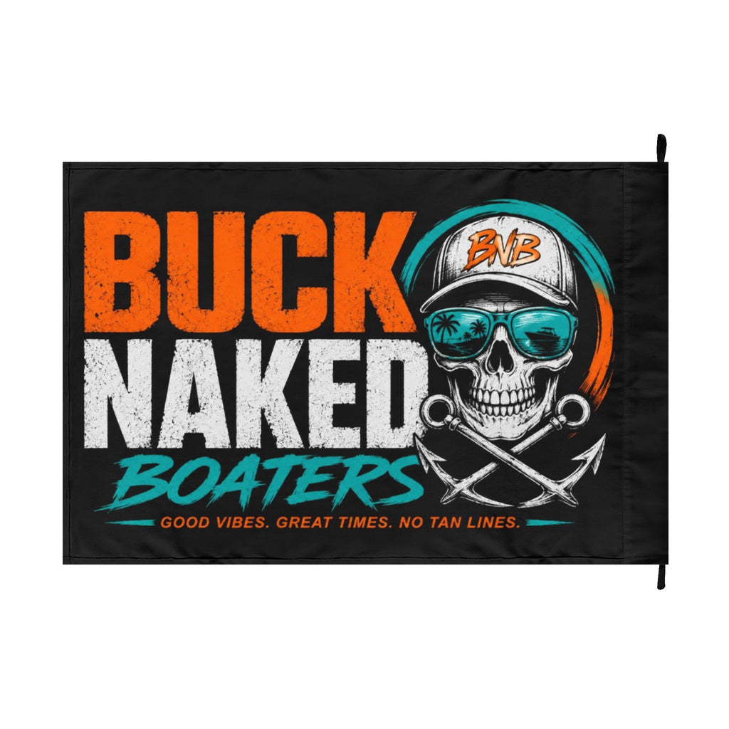 No Tan Lines" Double-Sided Boating Flag for buck naked boaters