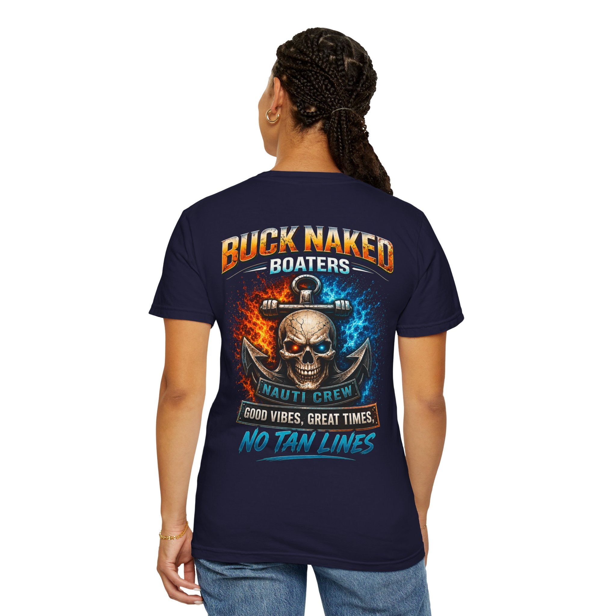Buck Naked Skull T-Shirt — No Tan Lines Graphic Tee