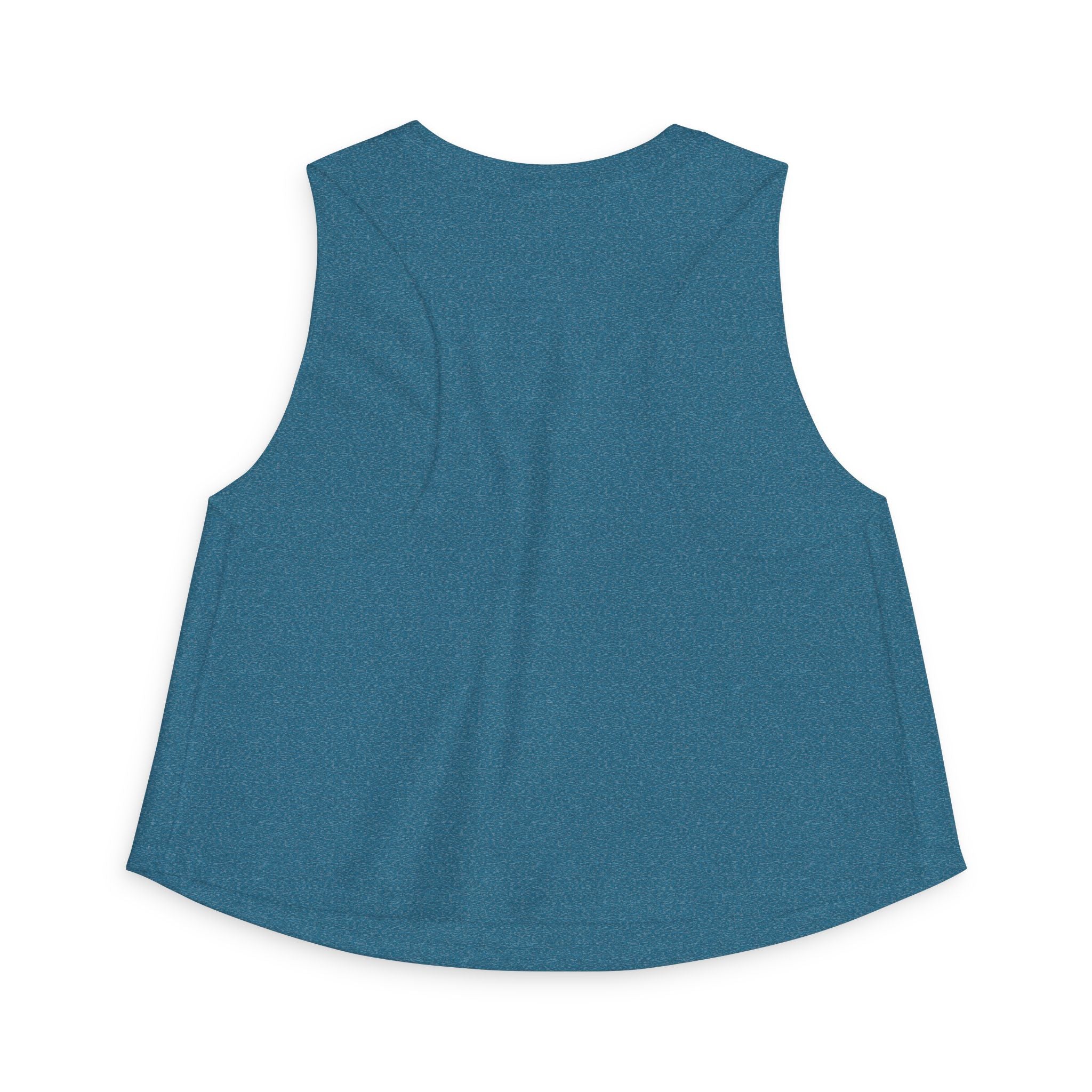 Women's Crop Tank Top — "Buck Naked Boaters" Skull Boating Graphic
