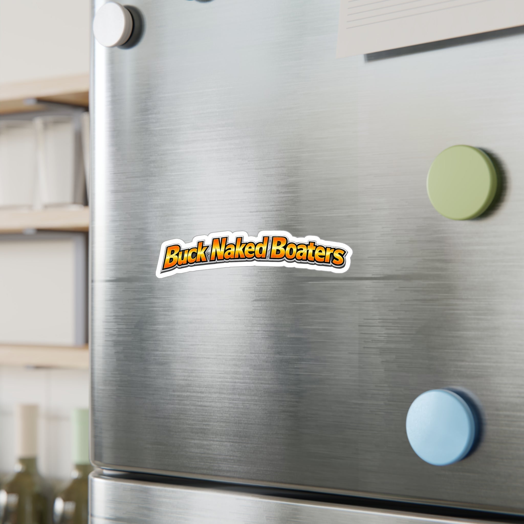 Vinyl Sticker — "Buck Naked Boaters" Kiss-Cut Decal