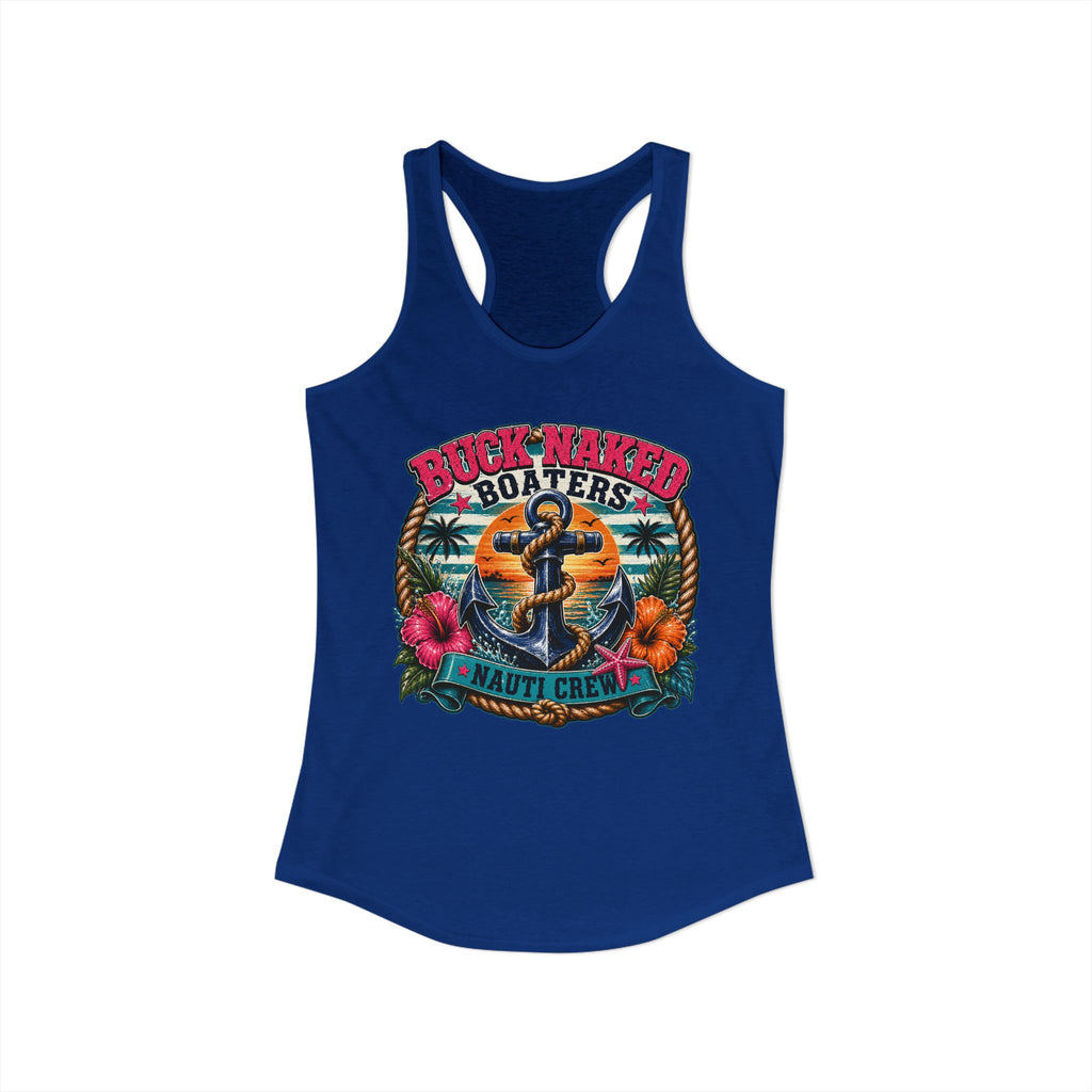 Women's anchor nauti crew Racerback Tank
