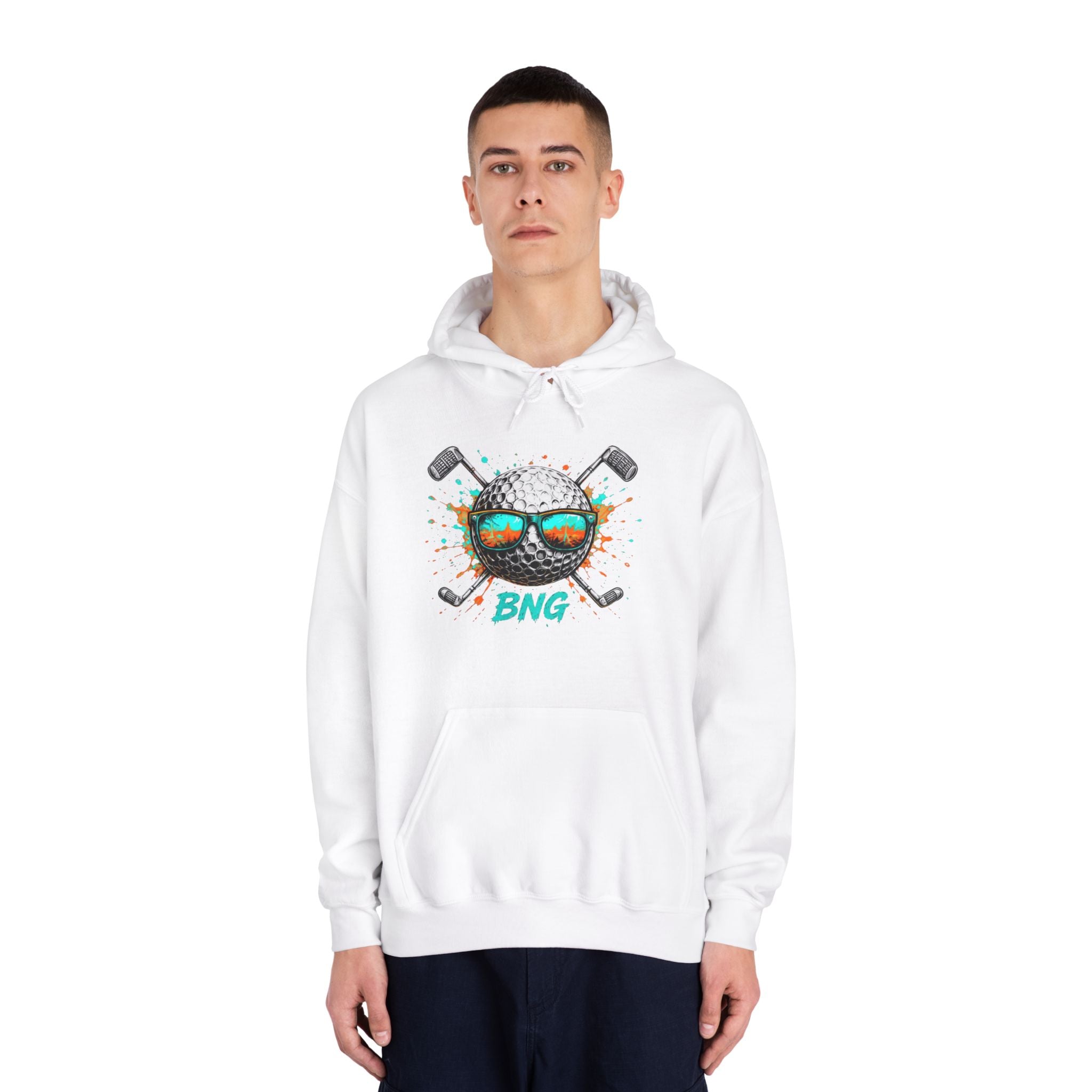 Unisex DryBlend® Buck Naked Golfers Hooded Sweatshirt