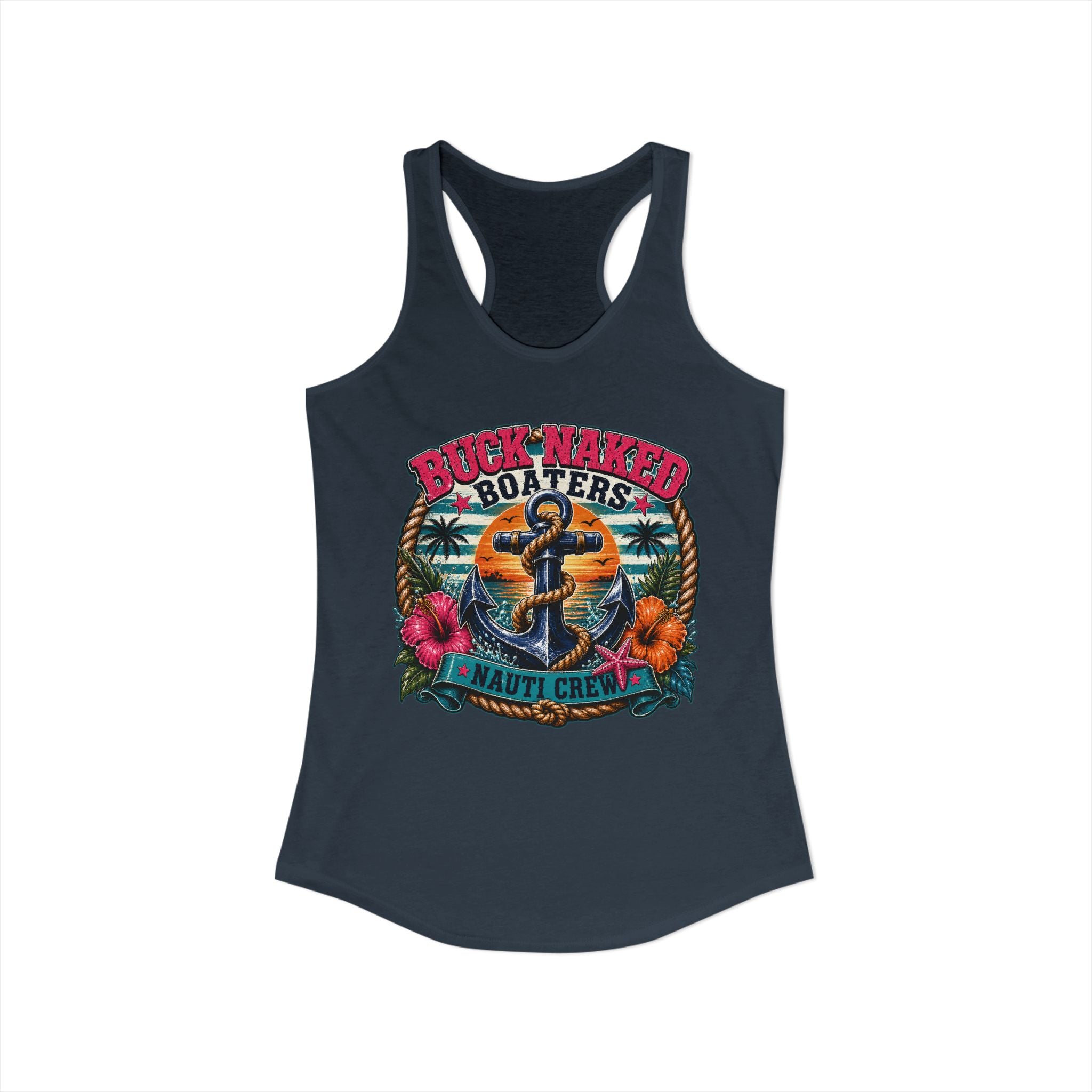 Women's anchor nauti crew Racerback Tank
