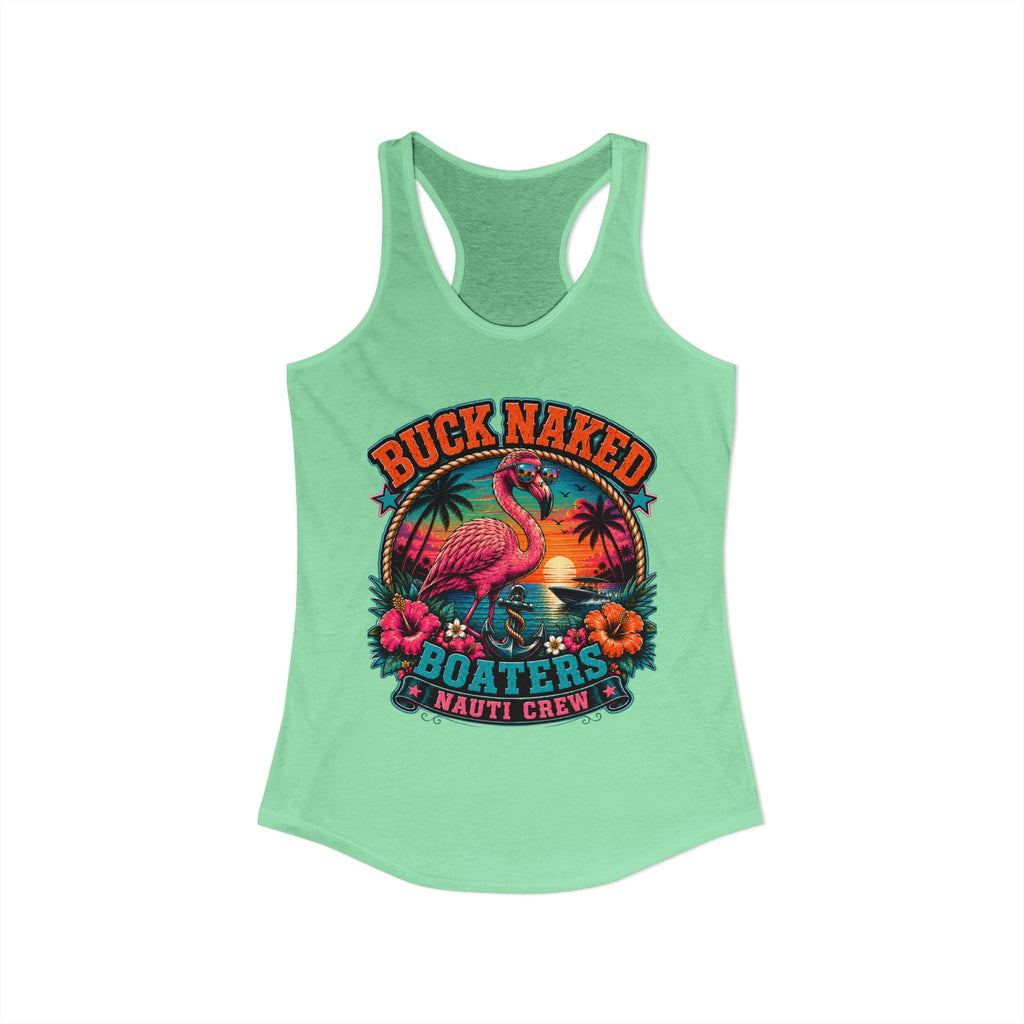 Women's flamingo nauti crew  Racerback Tank