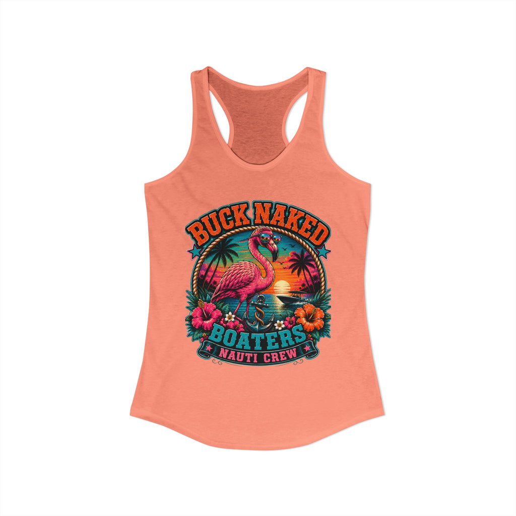 Women's flamingo nauti crew  Racerback Tank