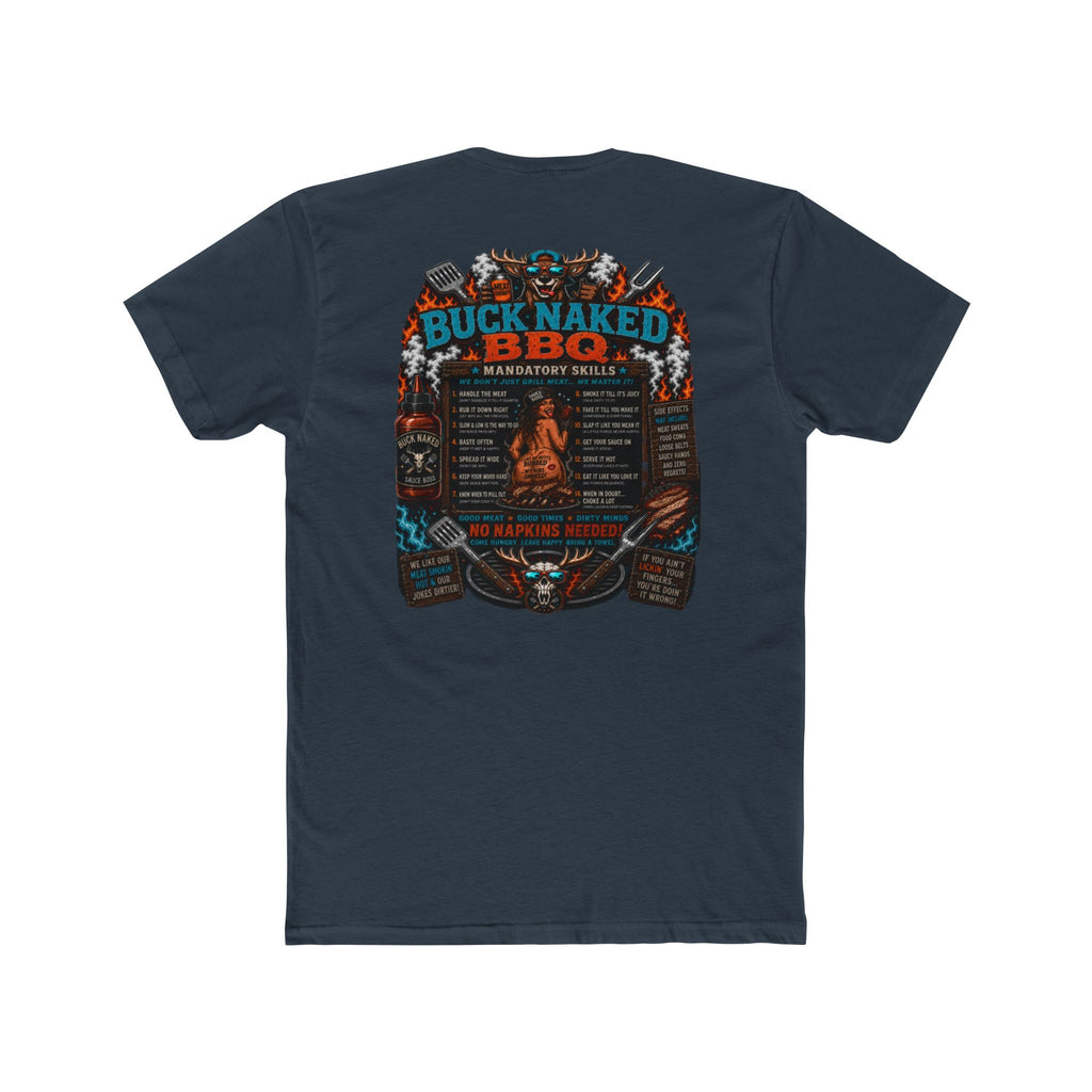 Buck naked BBQ Unisex Cotton Crew Tee