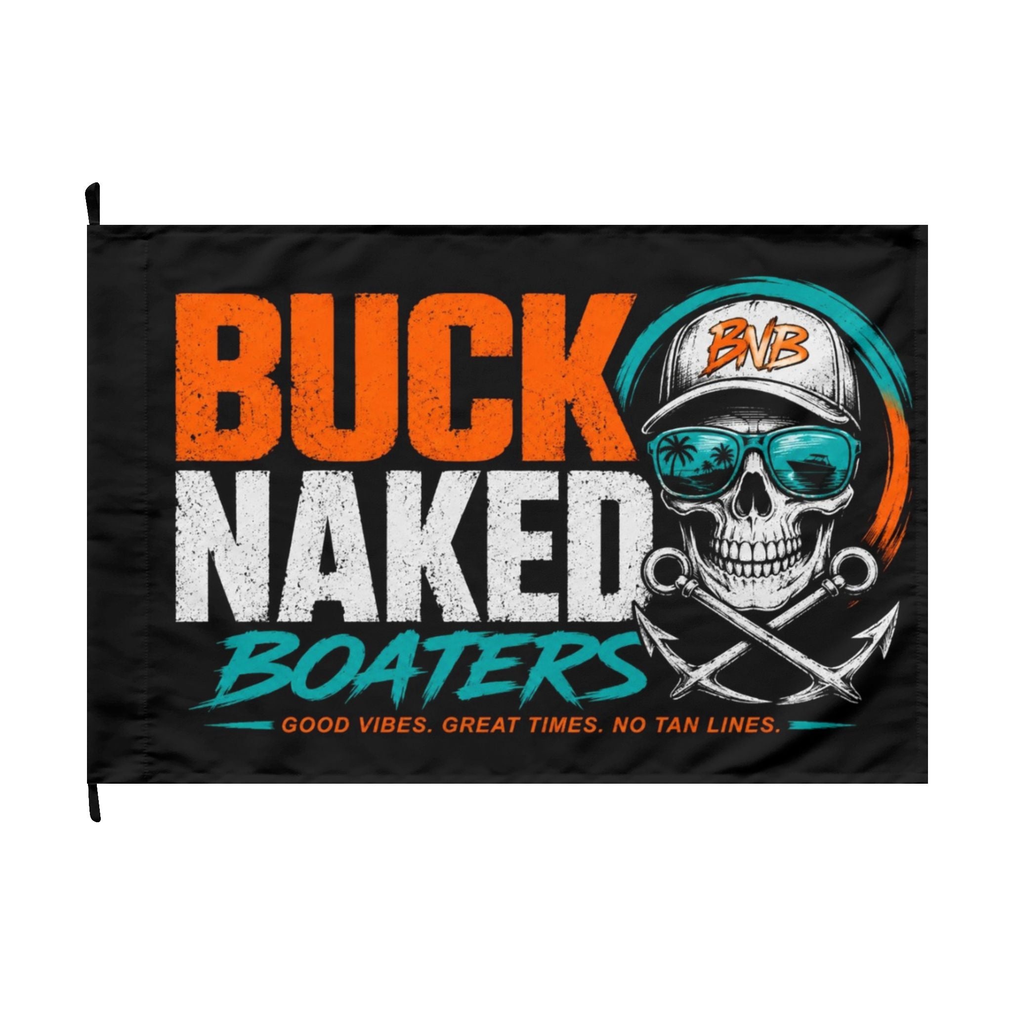 Buck Naked Boaters: No Tan Lines Double-Sided Flag