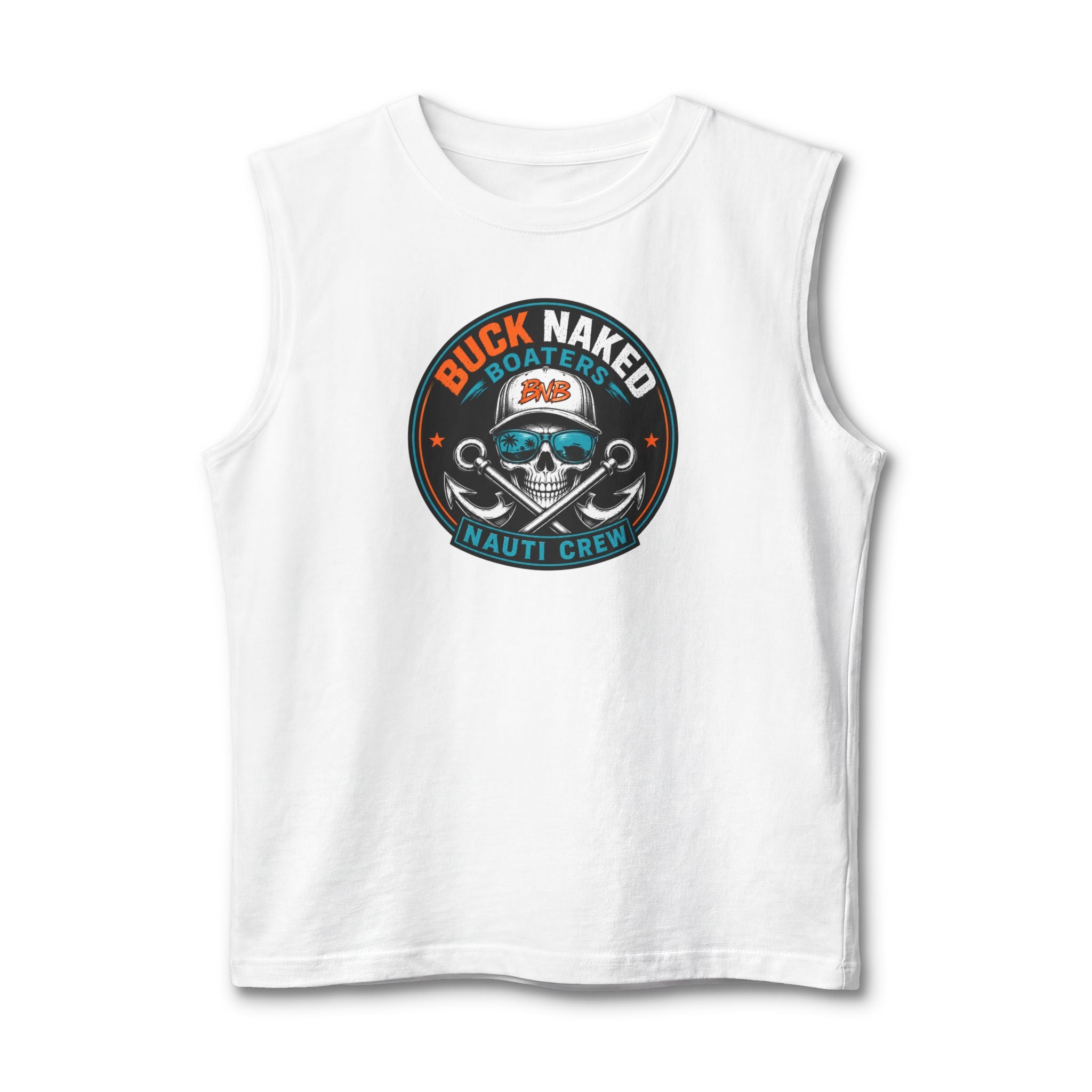 Unisex Jersey Muscle Tank classic nauti skull logo 25