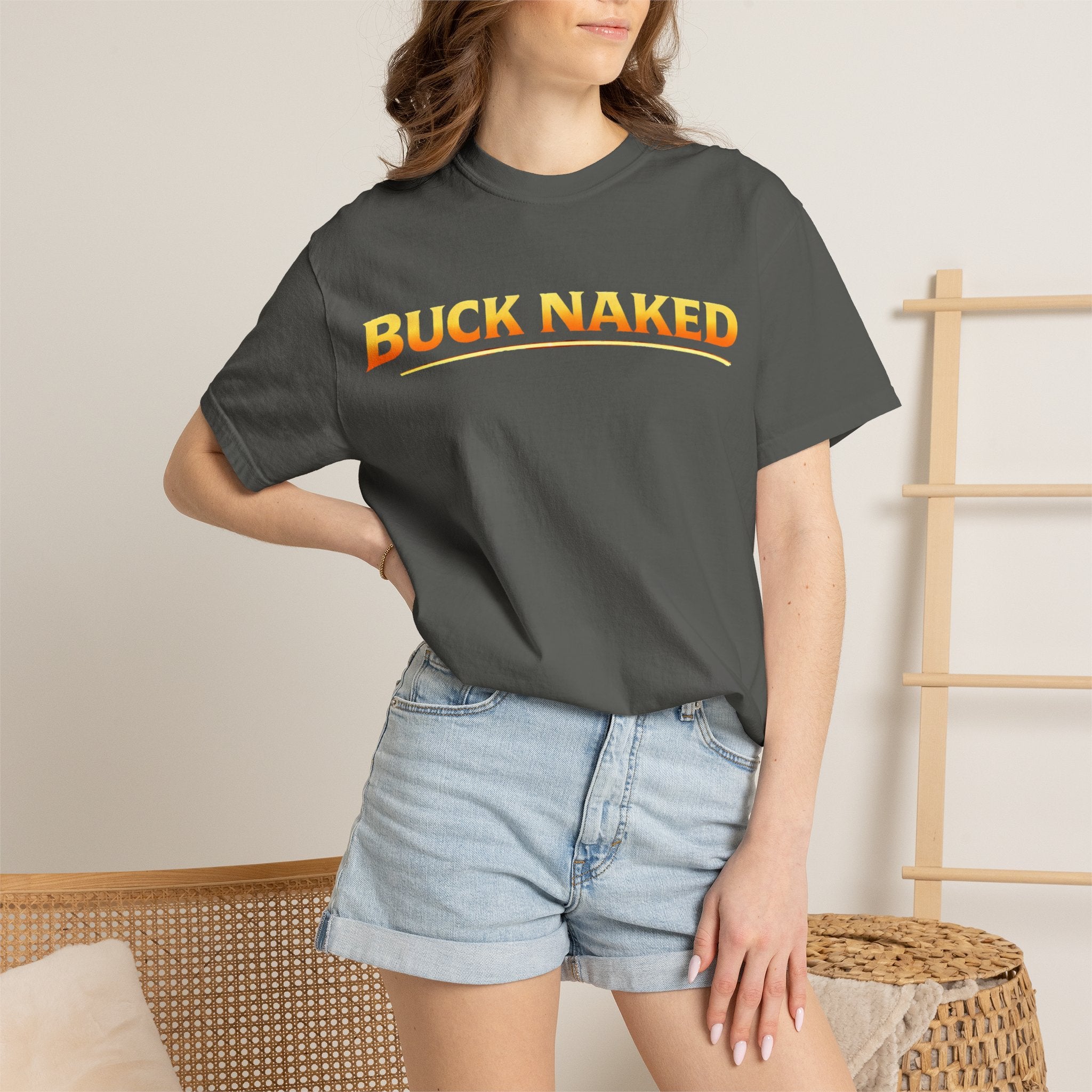 Buck Naked Floaters Kayak T-Shirt — “Paddle Me Hard” Graphic Tee