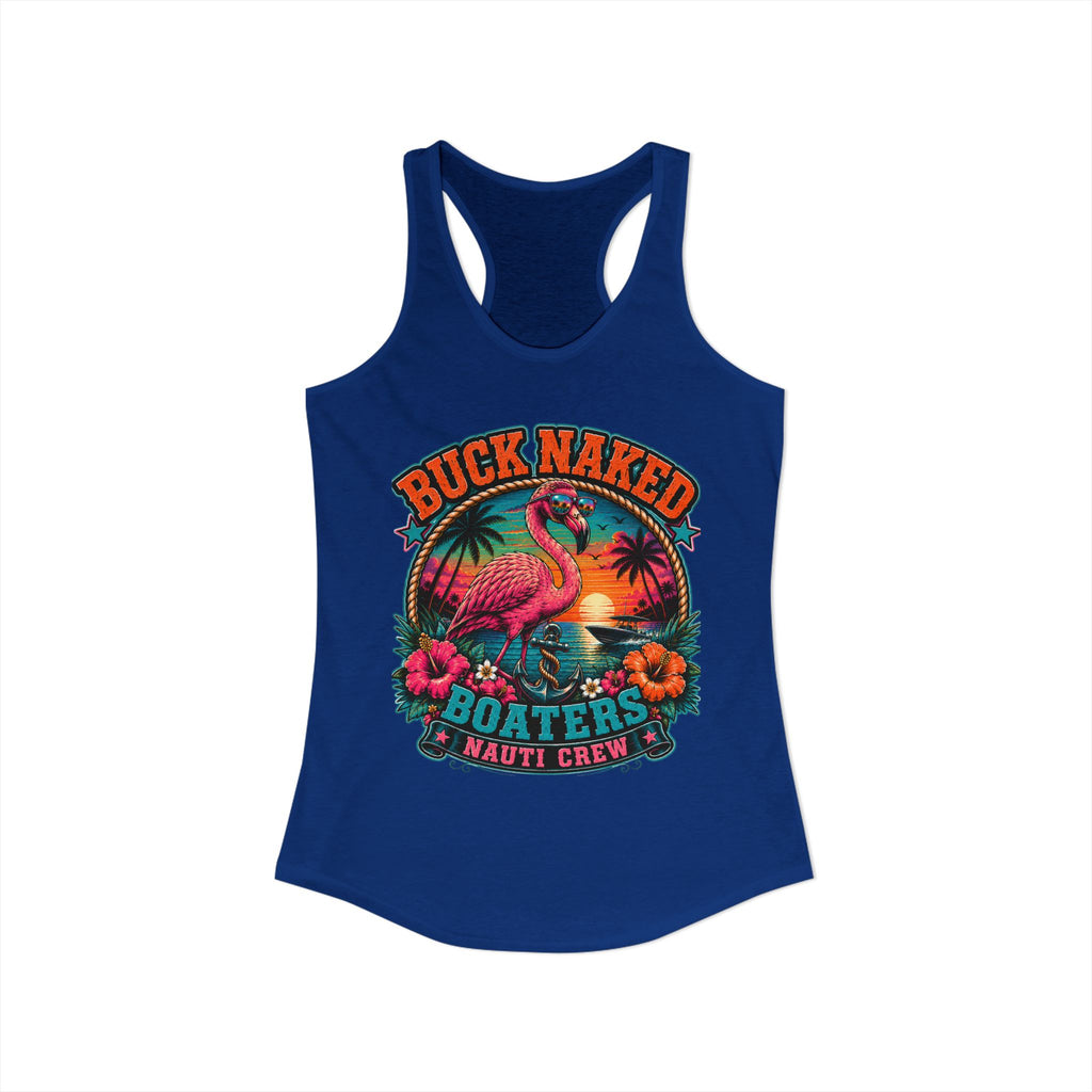 Women's flamingo nauti crew  Racerback Tank
