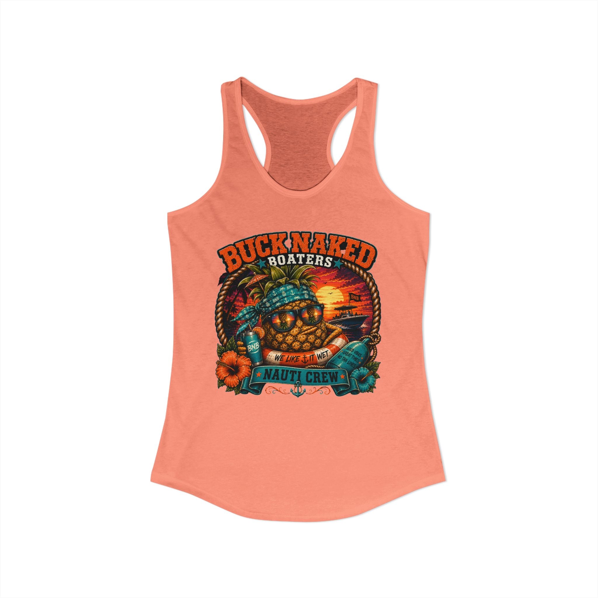 Women's  floating pineapple Racerback Tank