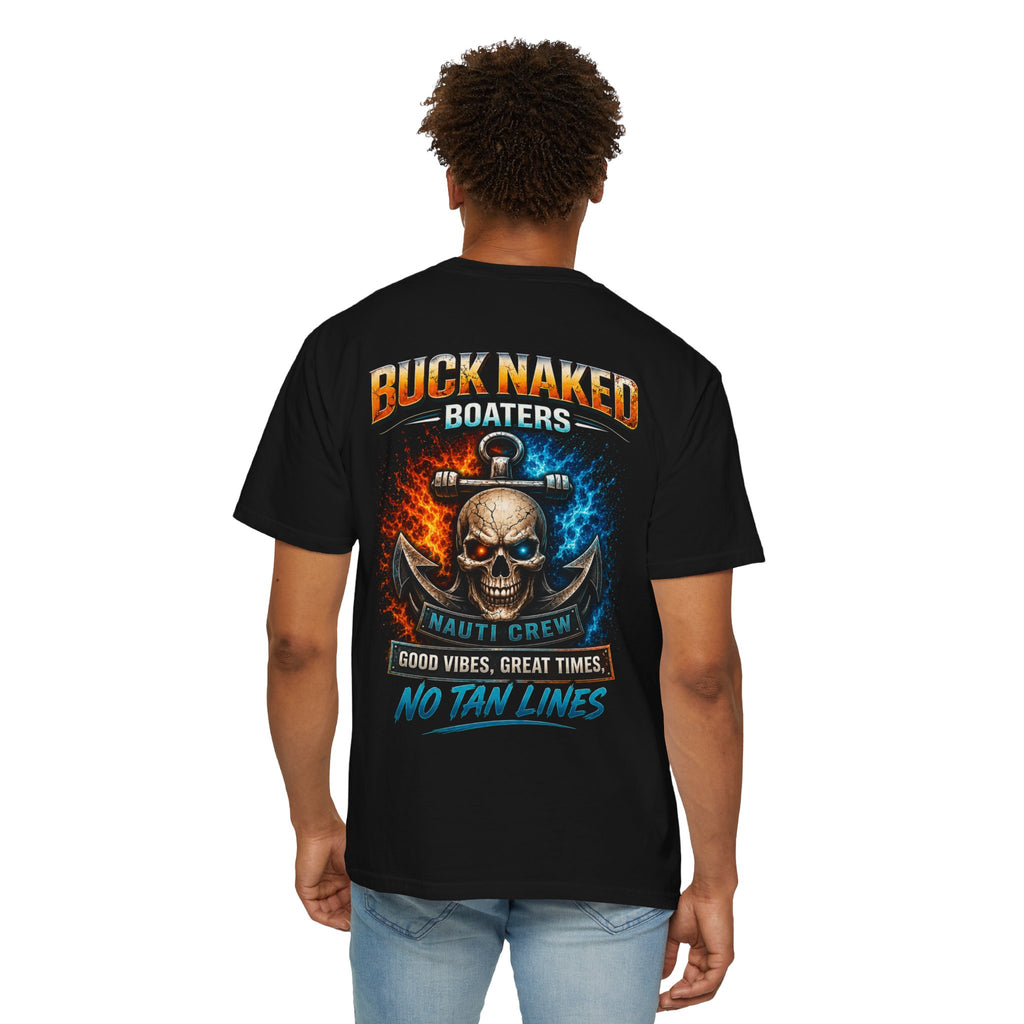 Buck Naked Skull T-Shirt — No Tan Lines Graphic Tee