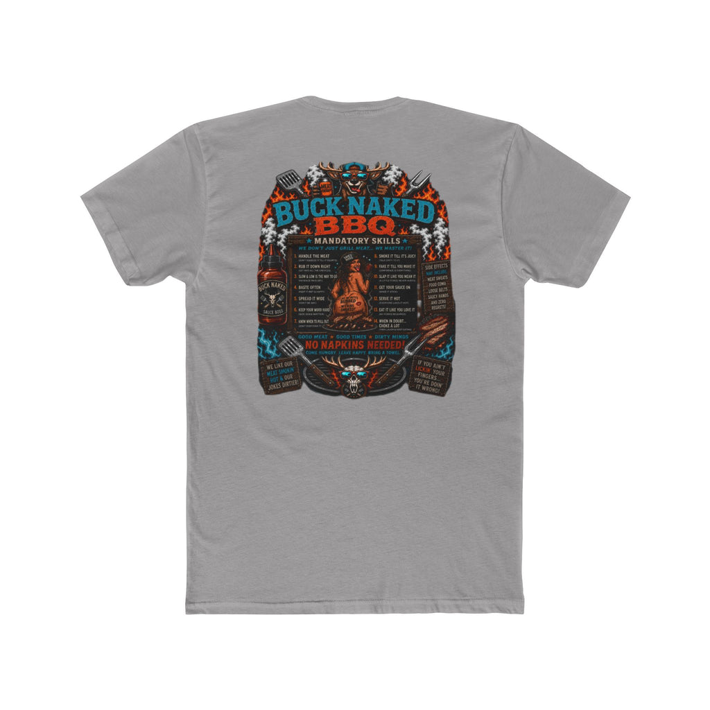 Buck naked BBQ Unisex Cotton Crew Tee